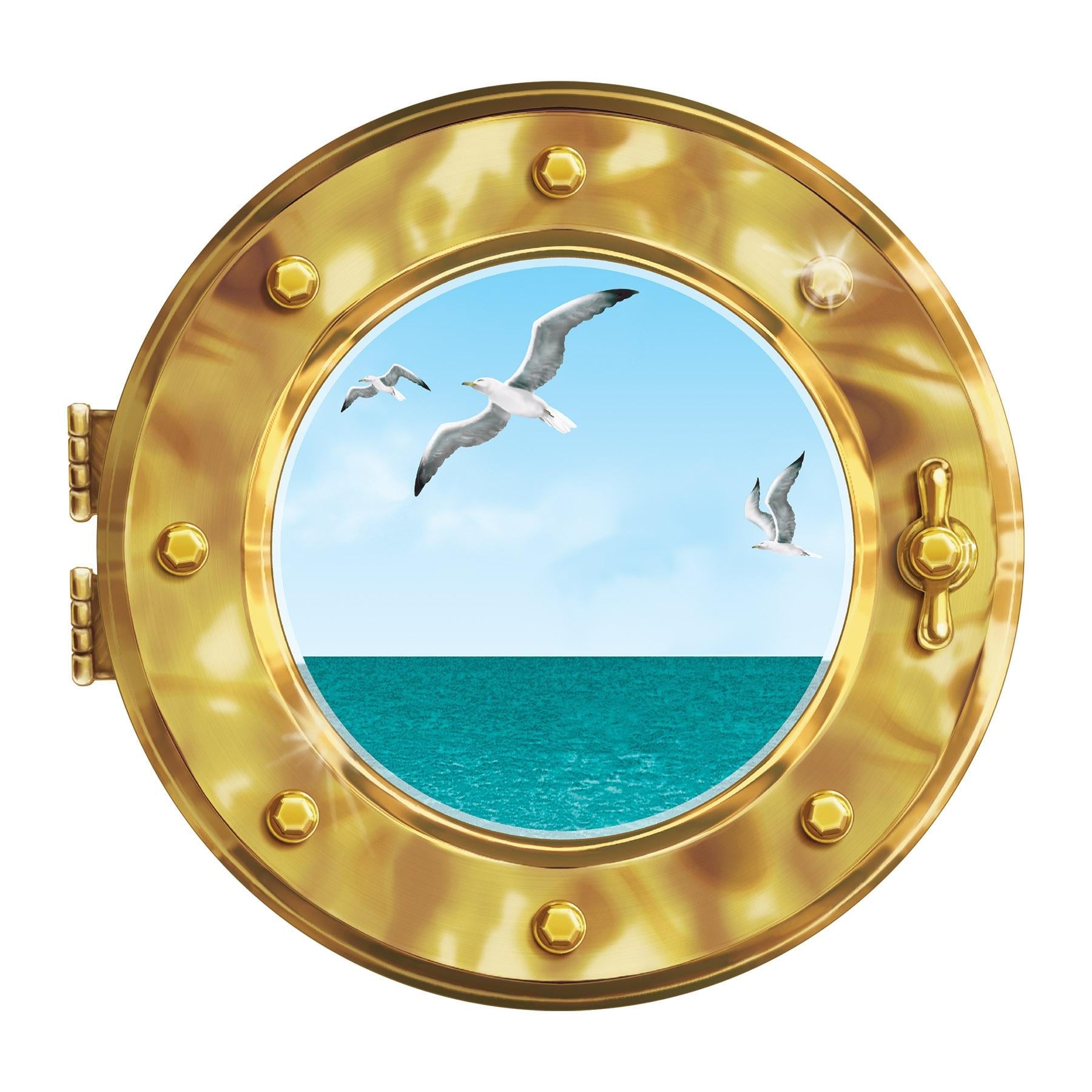 12 Pack Beistle Cruise Ship Porthole Party Peel 'N Place Window Clings - Perfect for Cruise Theme Parties, Birthday Decorations & Nautical Events