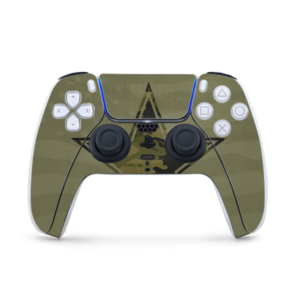 MightySkins Vinyl Skin Wrap for PS5 Controller - Army Star Design | Protective & Durable Decal Cover for PlayStation 5 | Easy to Apply, Remove & Change Styles | Made in USA | Perfect for Gaming Enthusiasts & Customization Lovers