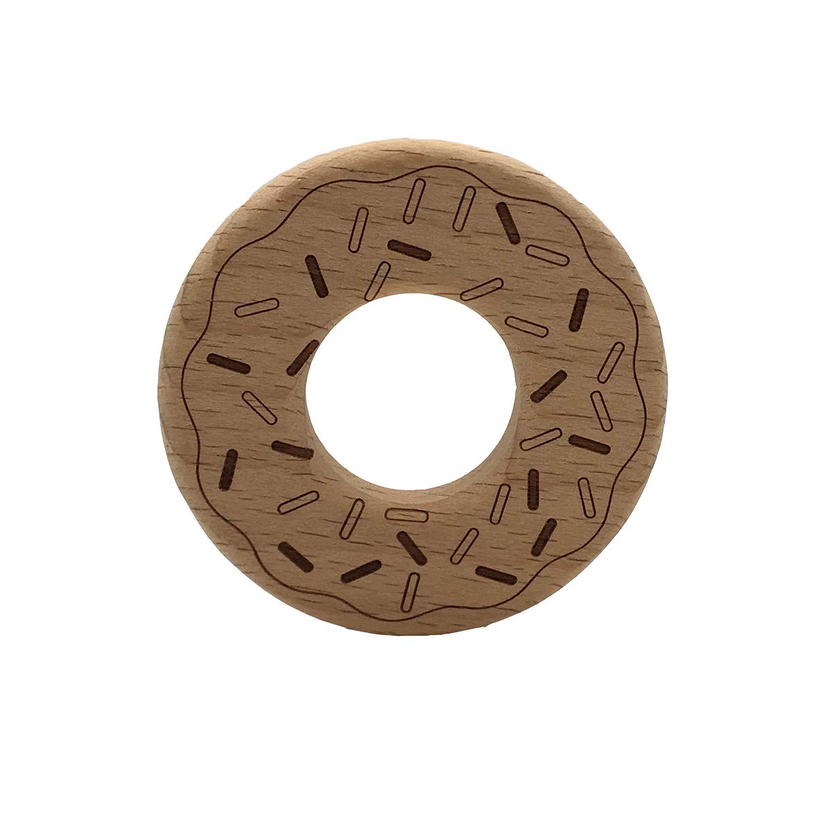 Organic Unfinished Beech Wooden Donut Shapes - Natural Handmade DIY Wooden Animal Toys & Home Decor Crafts - Perfect for Kids' Playtime, Nursery Decor, and Creative Craft Projects