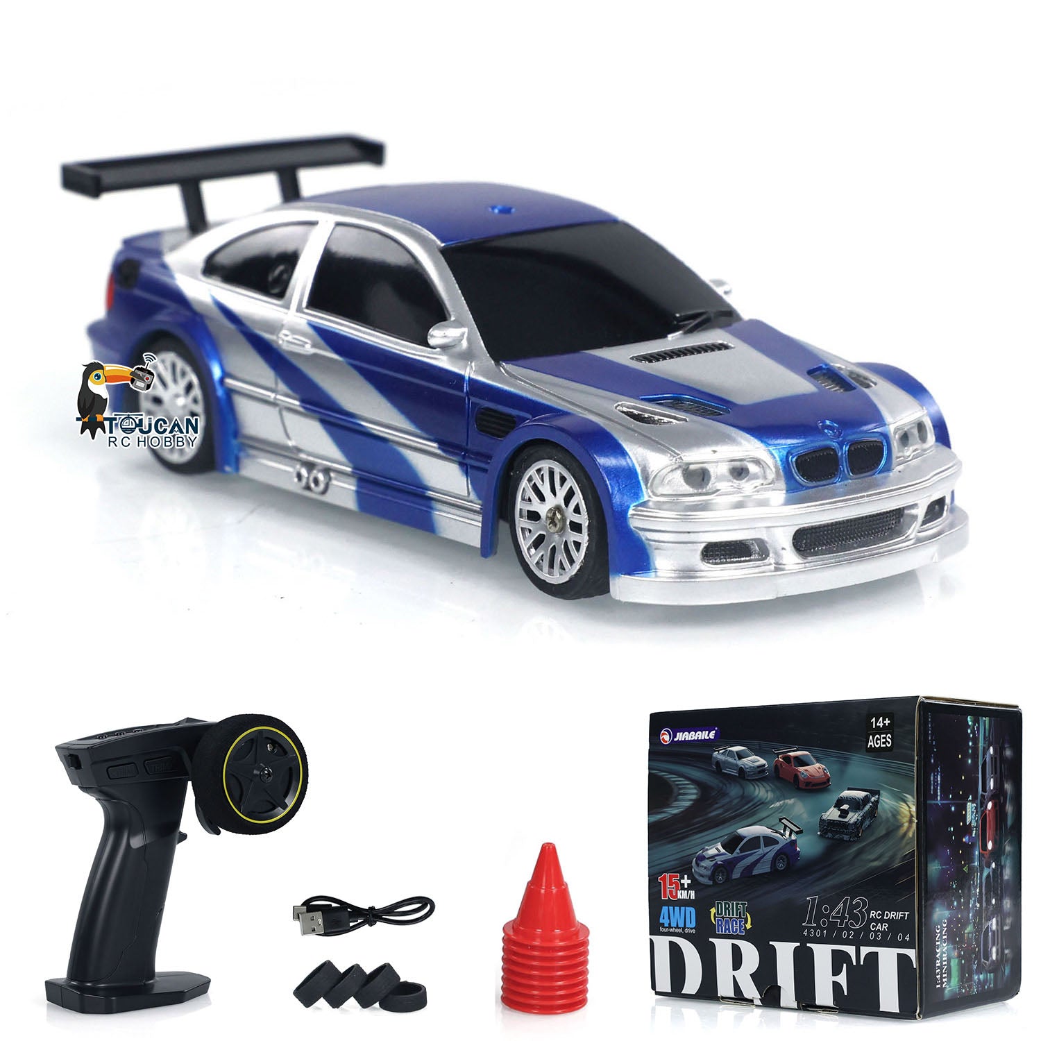 1/43 Scale 4WD Remote Control RC Drift Car - Ready to Run Mini Racing Toy with LED Lights & Simulation Model (40g) | Perfect for Indoor Racing, Drifting Practice, and Kids' Birthday Gifts