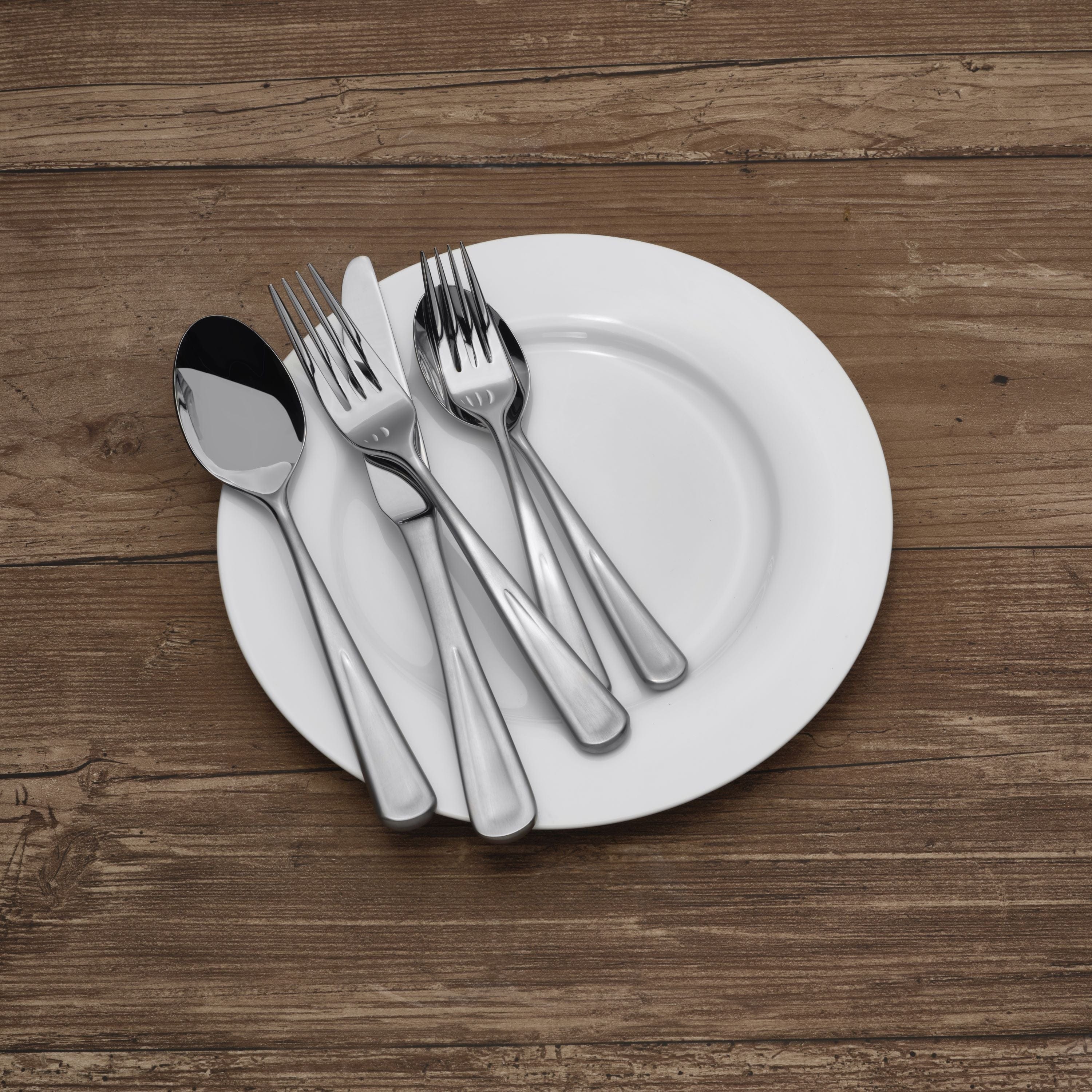 Lofton Forged 20-Piece Stainless Steel Flatware Set - Service for 4 - Elegant Dining Utensils for Everyday Meals & Dinner Parties