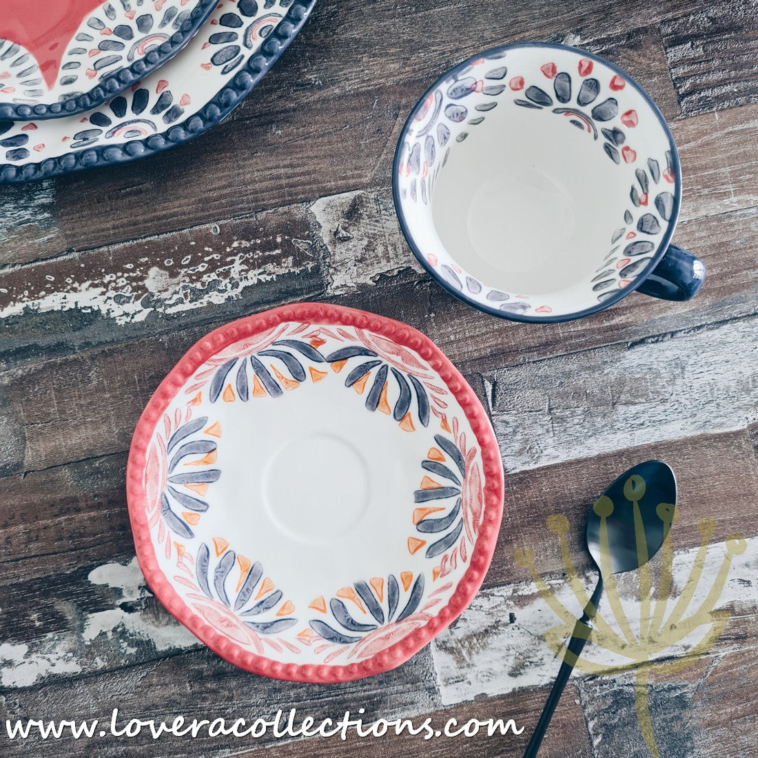 Afrocentric Red Dinnerware & Serveware Set - Elegant African-Inspired Plates, Bowls & Serving Dishes for Stylish Dining & Entertaining | Perfect for Dinner Parties, Holidays & Cultural Celebrations