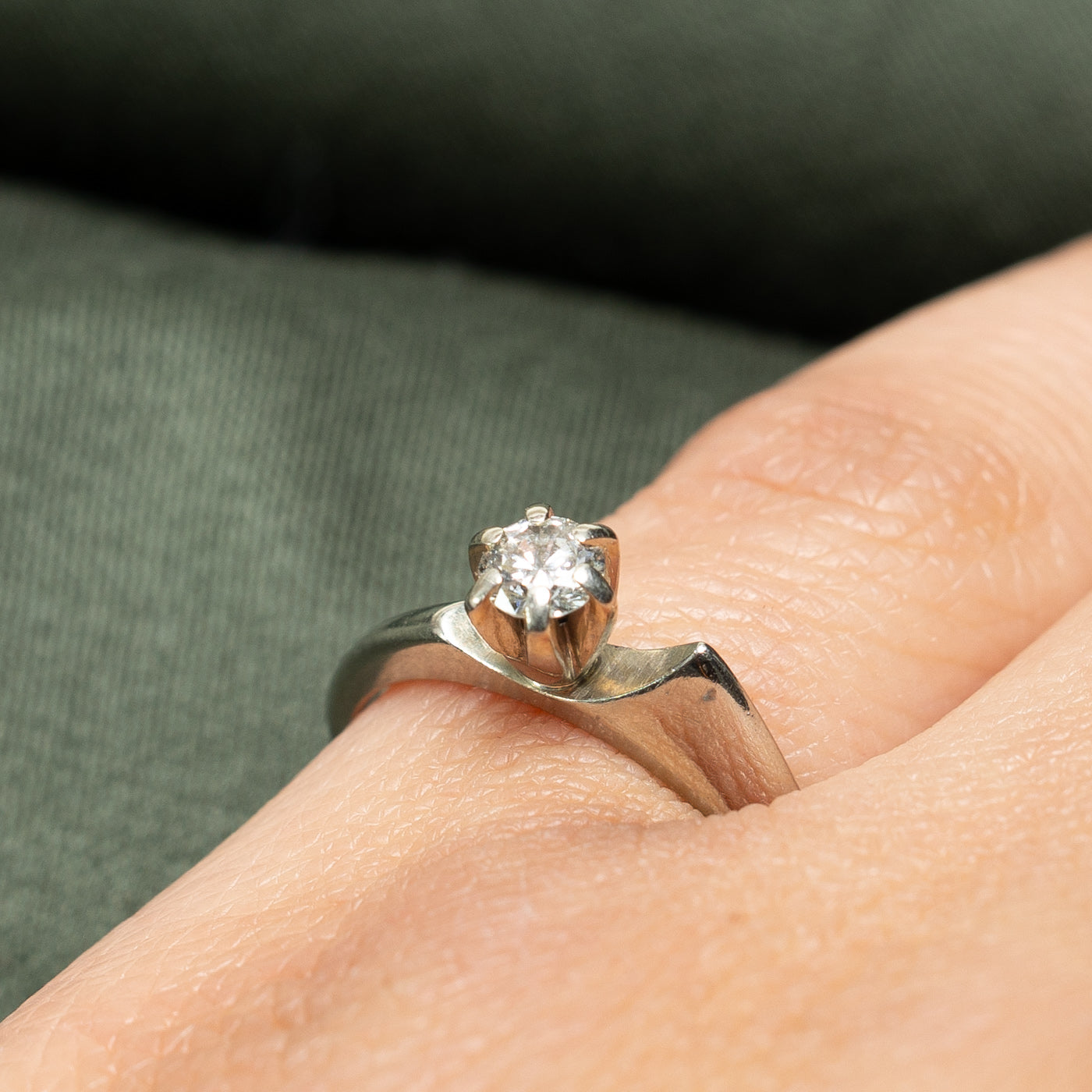 0.24ct Solitaire Diamond Ring in 14K Gold | Size 5.25 | Classic Engagement Wedding Band | Perfect for Proposals, Anniversaries & Special Occasions