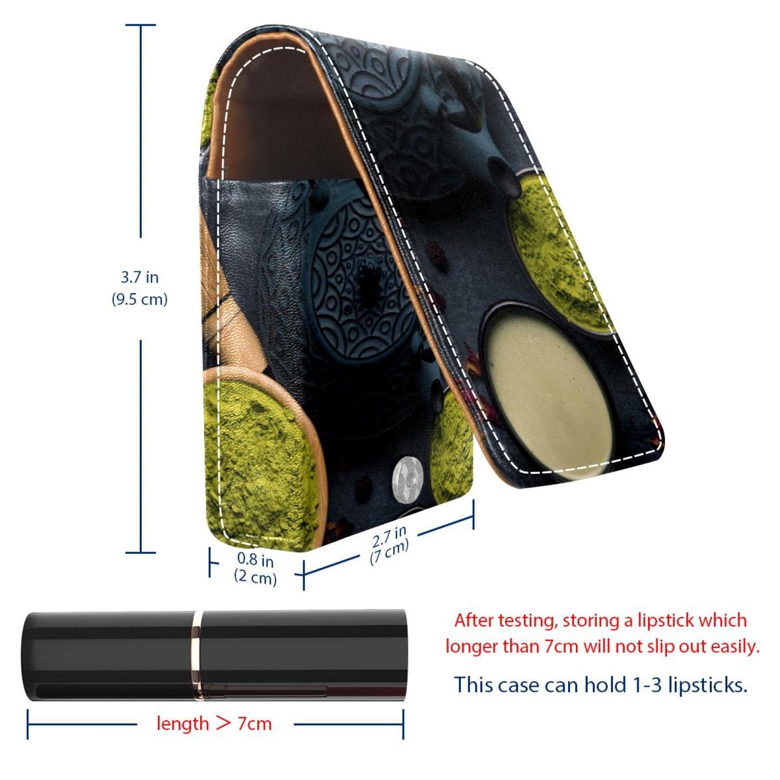 Personalized Lipstick Case - Portable Makeup Bag & Cosmetic Pouch Organizer - Lipstick Holder for Women - Perfect for Travel, Daily Use & Japanese Tea Ceremony Makeup Storage