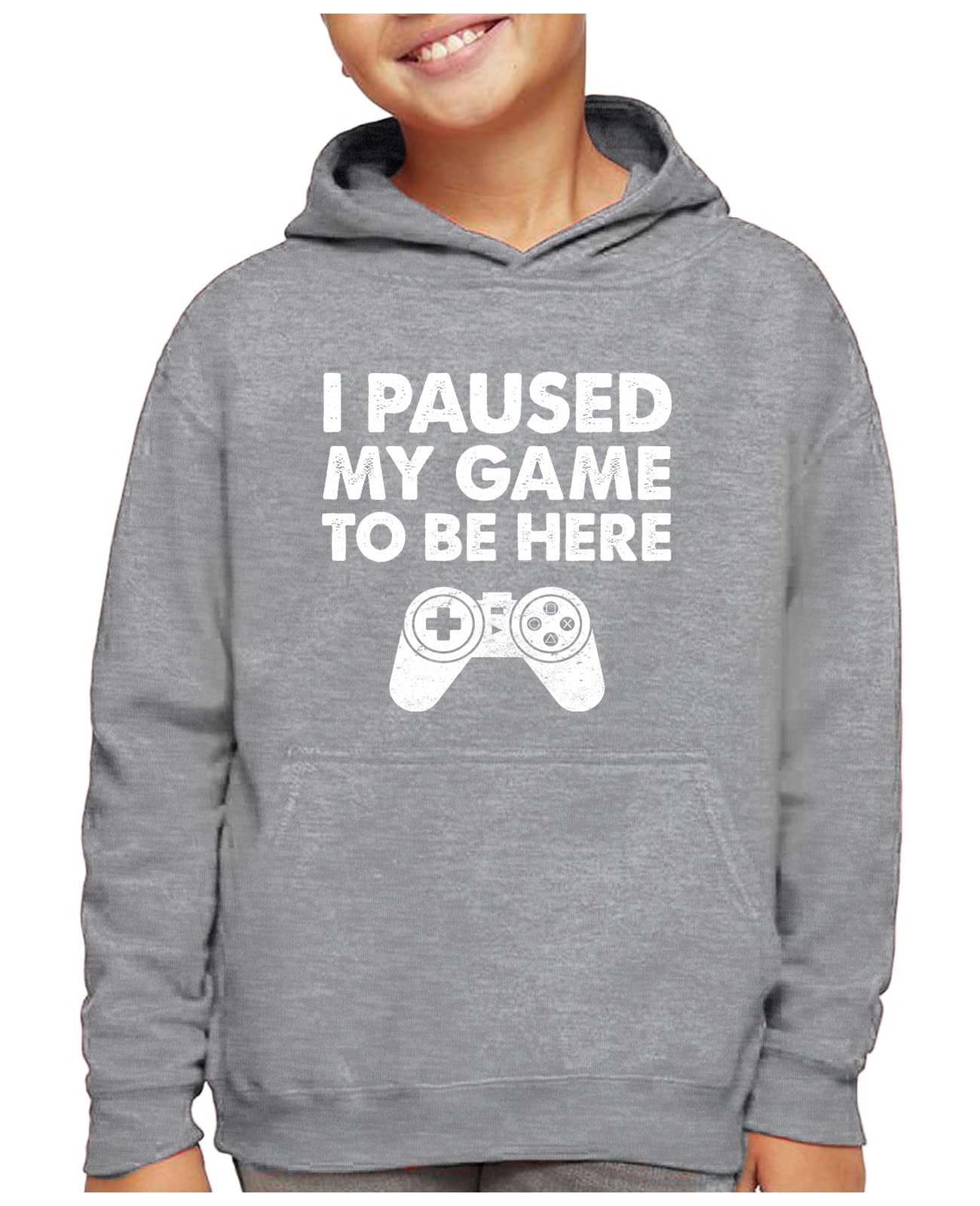 Tstars Kids Gaming Apparel - Funny 'I Paused My Game' Graphic Hoodies & Sweatshirts for Young Gamers | Perfect Birthday Gifts for Boys & Girls | Gaming Party Outfits & Casual Wear