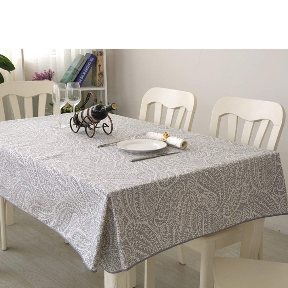 Premium 100% Cotton Tablecloth - Modern Simple Design, Pastoral European Style for Dining & Coffee Tables (57x87inch/145x220cm) - Perfect for Home Decor, Parties & Everyday Use