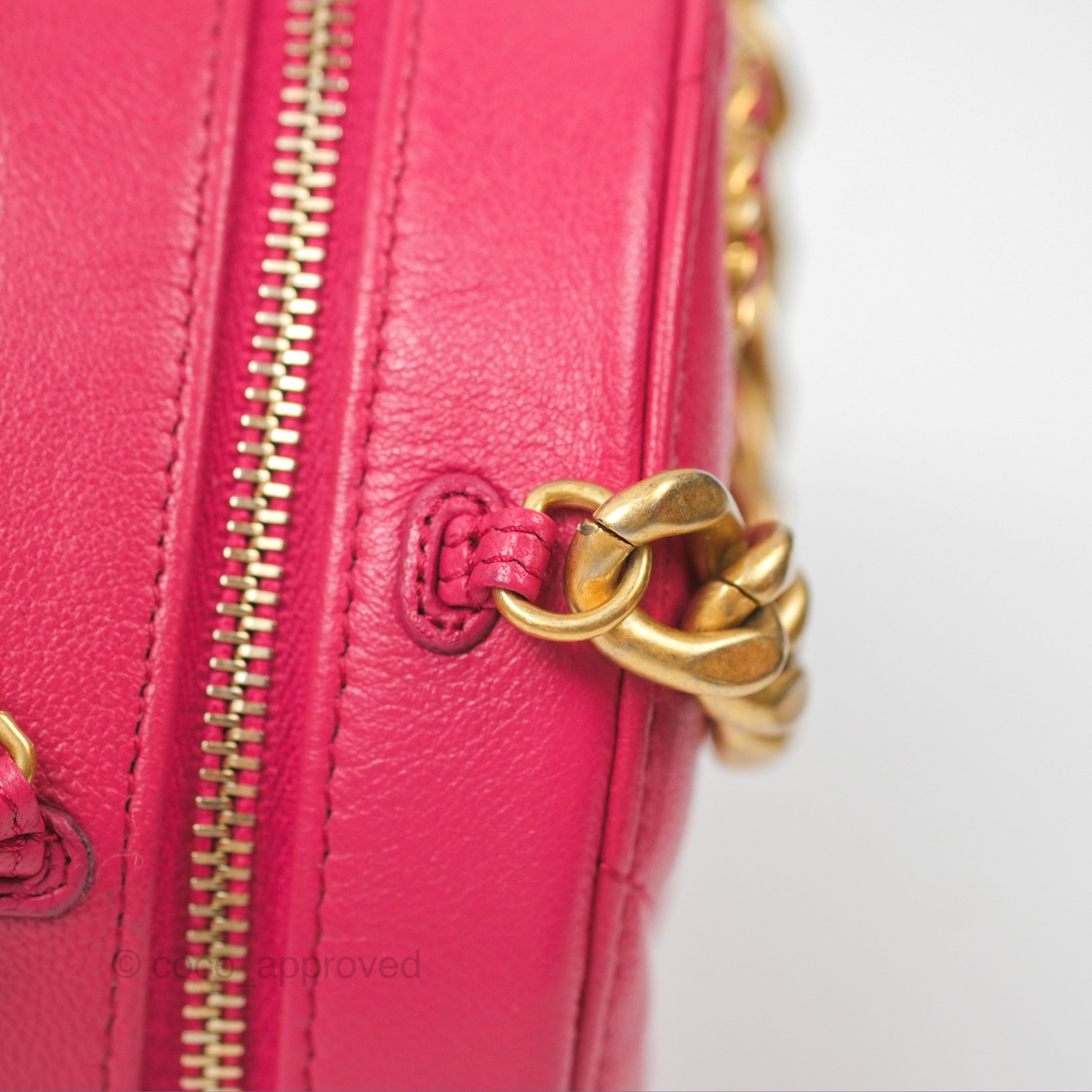 Chanel 19 Round Clutch with Chain - Dark Pink Mixed Hardware Crossbody Bag for Women | Luxury Evening Purse for Parties, Dinner Dates & Special Occasions