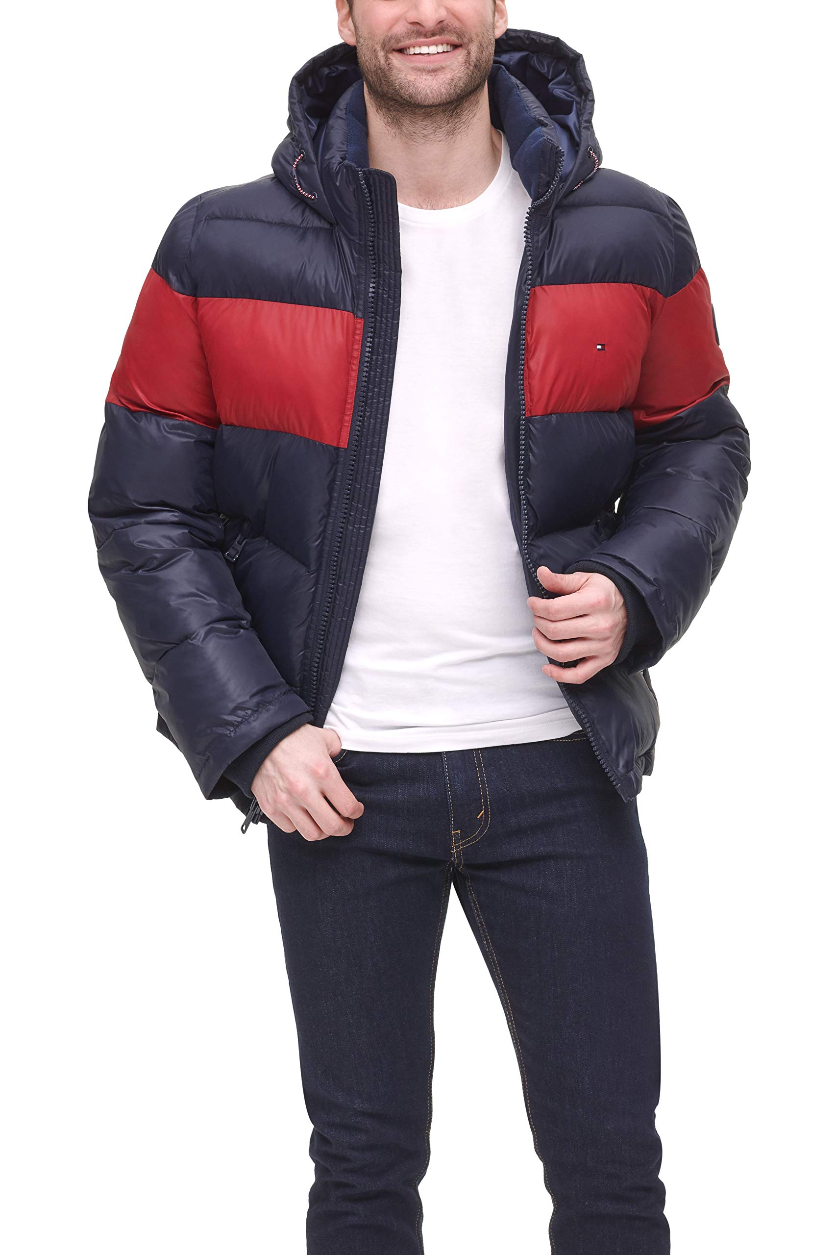 Tommy Hilfiger Men's Hooded Puffer Jacket - Lightweight Winter Coat for Cold Weather | Standard & Big & Tall Sizes | Perfect for Outdoor Activities, Commuting & Casual Wear
