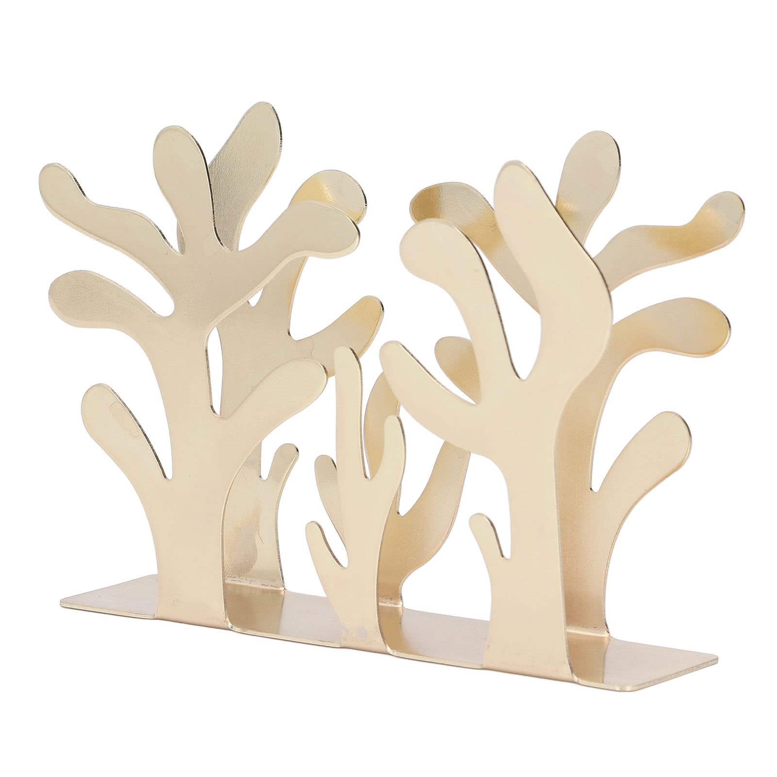 Golden Iron Art Vertical Napkin Holder - Hollow Paper Napkin Organizer & Tissue Dispenser for Kitchen Countertops, Dining Table, Picnic, Party & Home Decor