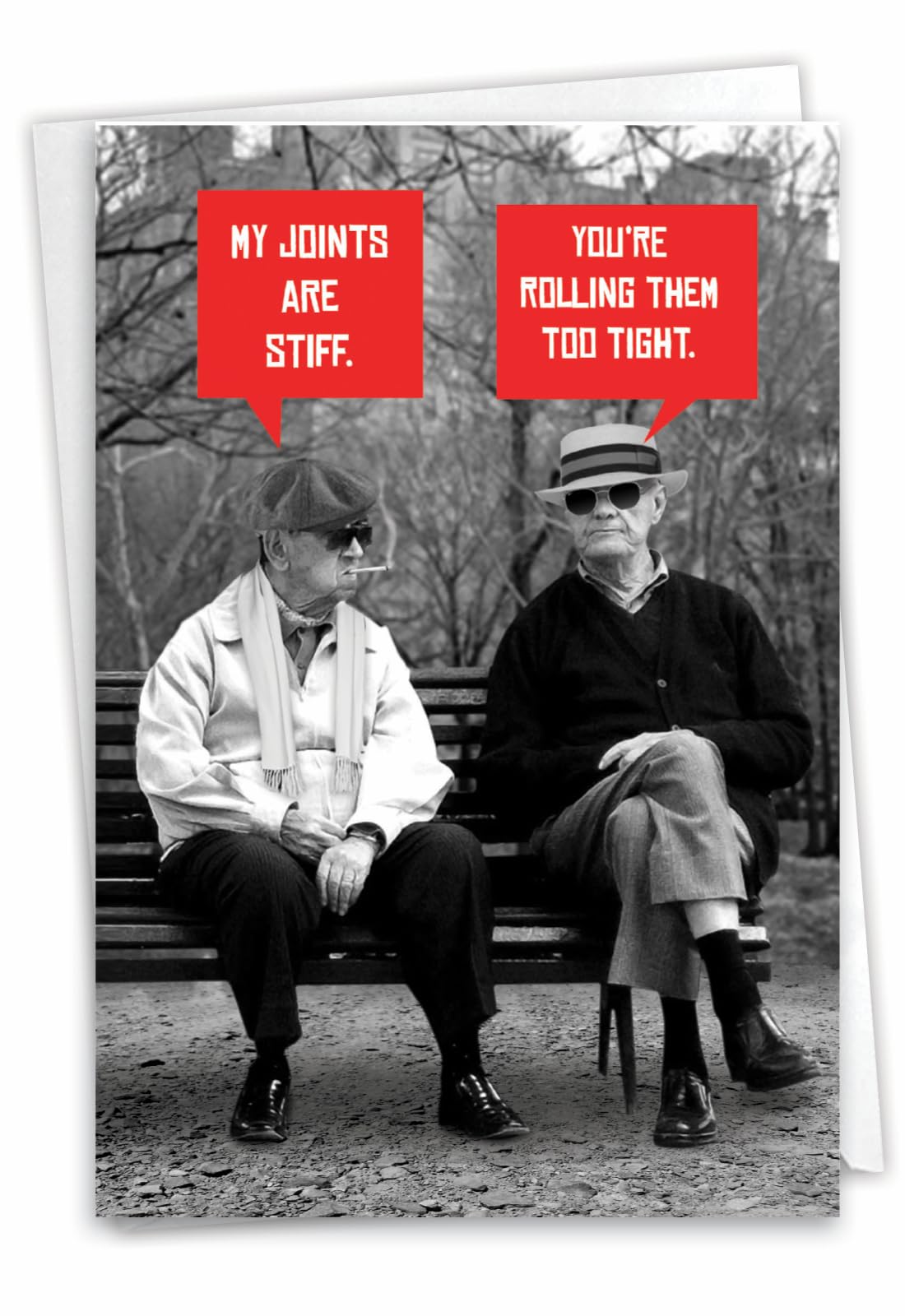 Funny Birthday Card for Men - Grown-Up Humor Greeting Card with Envelope - Old Guys Stiff Joints Joke Card C7038BDG - Perfect for Dad, Husband & Senior Friends Birthday Gifts