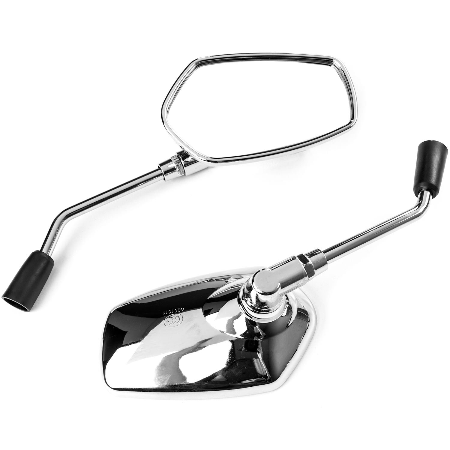 Krator Universal Chrome Motorcycle Mirrors - Compatible with Yamaha Roadliner & Road Liner Midnight XV - Durable Adjustable Rearview Mirrors for Cruiser Bikes - Perfect for Highway Riding & Urban Commuting