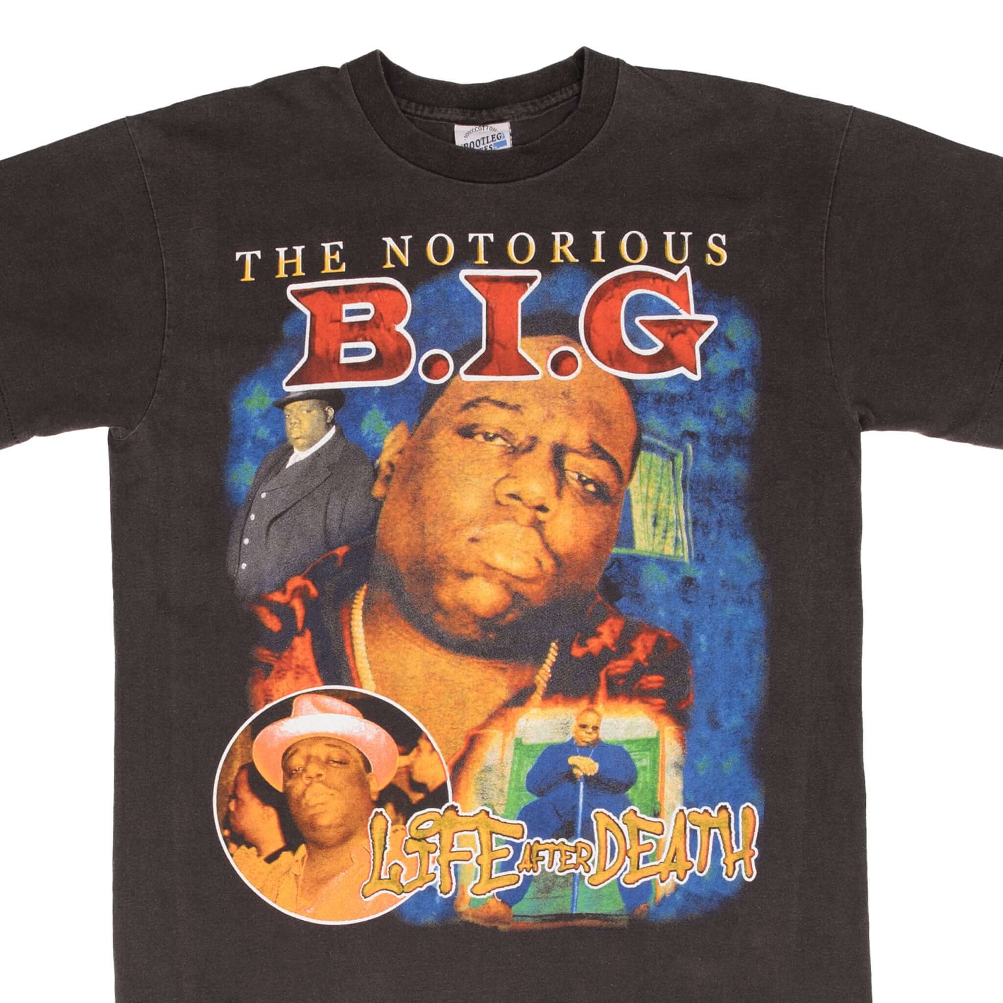 Vintage Bootleg Rap T-Shirt - The Notorious BIG 'No Money No Problems' Graphic Tee - Large Size Single Stitch - Perfect for Hip Hop Fans & Streetwear Fashion