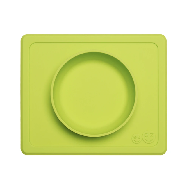 ezpz Mini Bowl - Non-Slip Silicone Baby Feeding Dish in Lime Green | Perfect for Toddler Mealtime, Travel & Mess-Free Dining