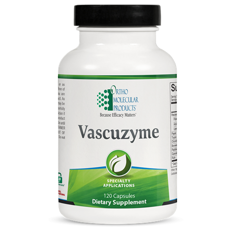 OrthoMolecular Products Vascuzyme - Cardiovascular Support Supplement for Healthy Blood Circulation | Supports Heart Health & Vascular Function | Perfect for Active Lifestyles & Wellness Routines