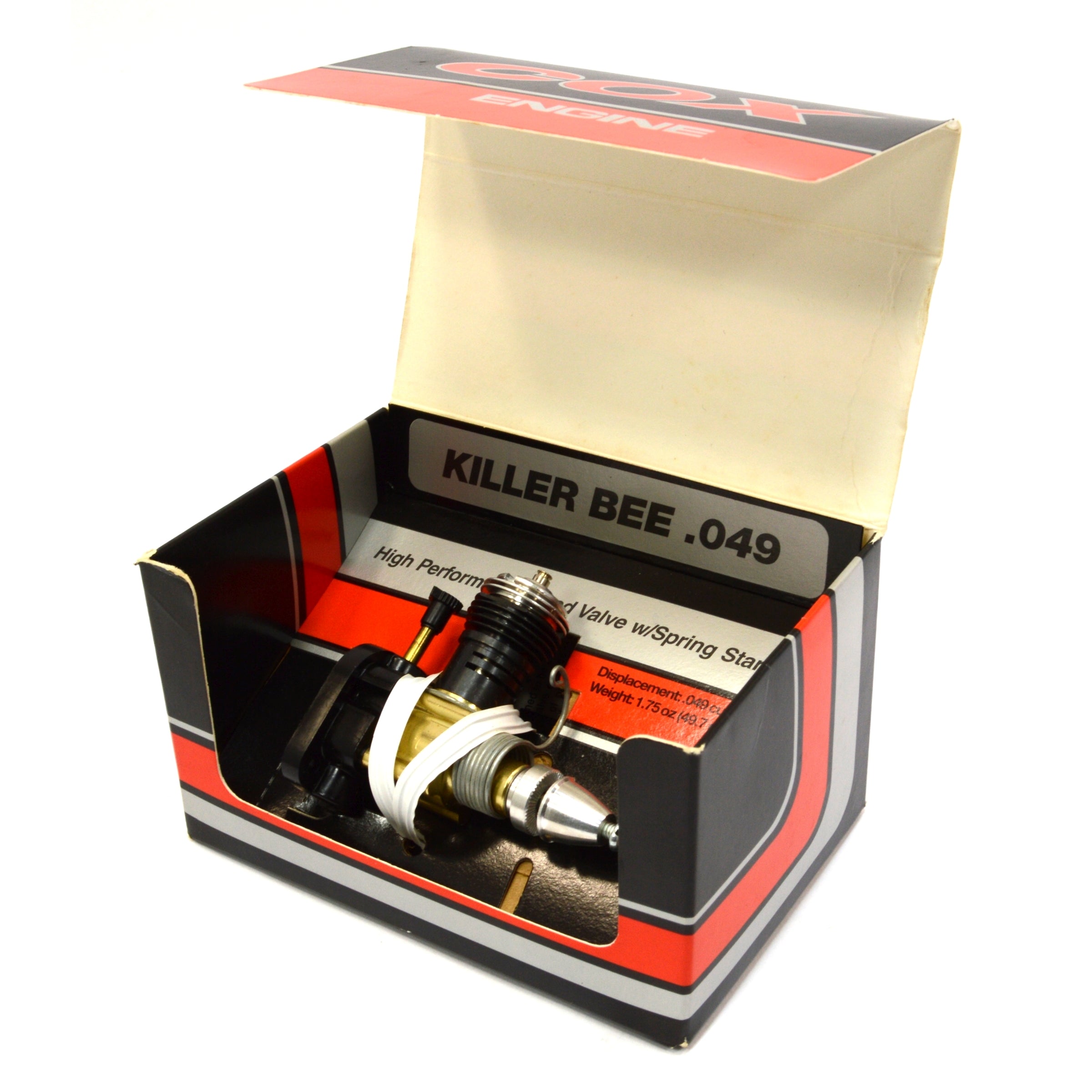 New in Box COX KILLER BEE .049 Engine with Spring Starter #340 for RC Model Airplanes - Perfect for Hobbyists and Collectors