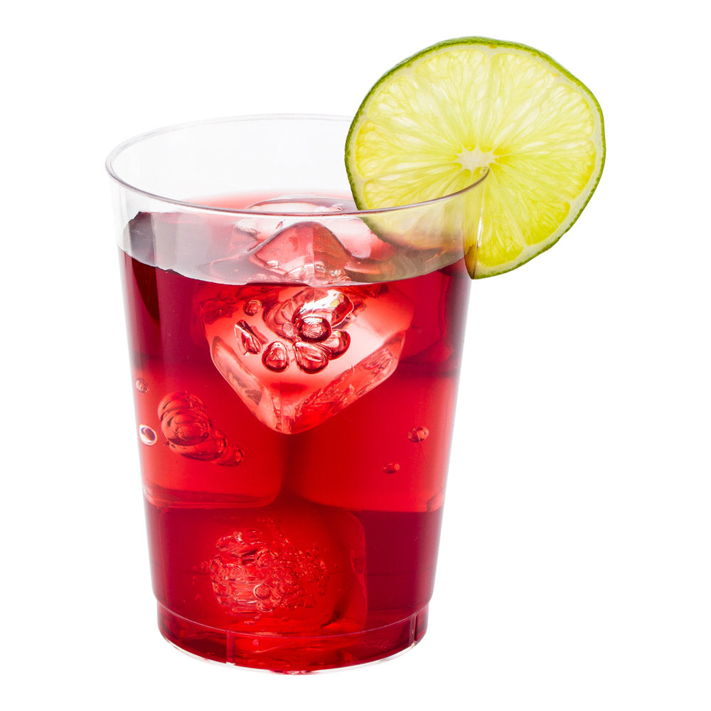 9 oz Clear Plastic Beverage Cups - Round Disposable Drinking Glasses (3
