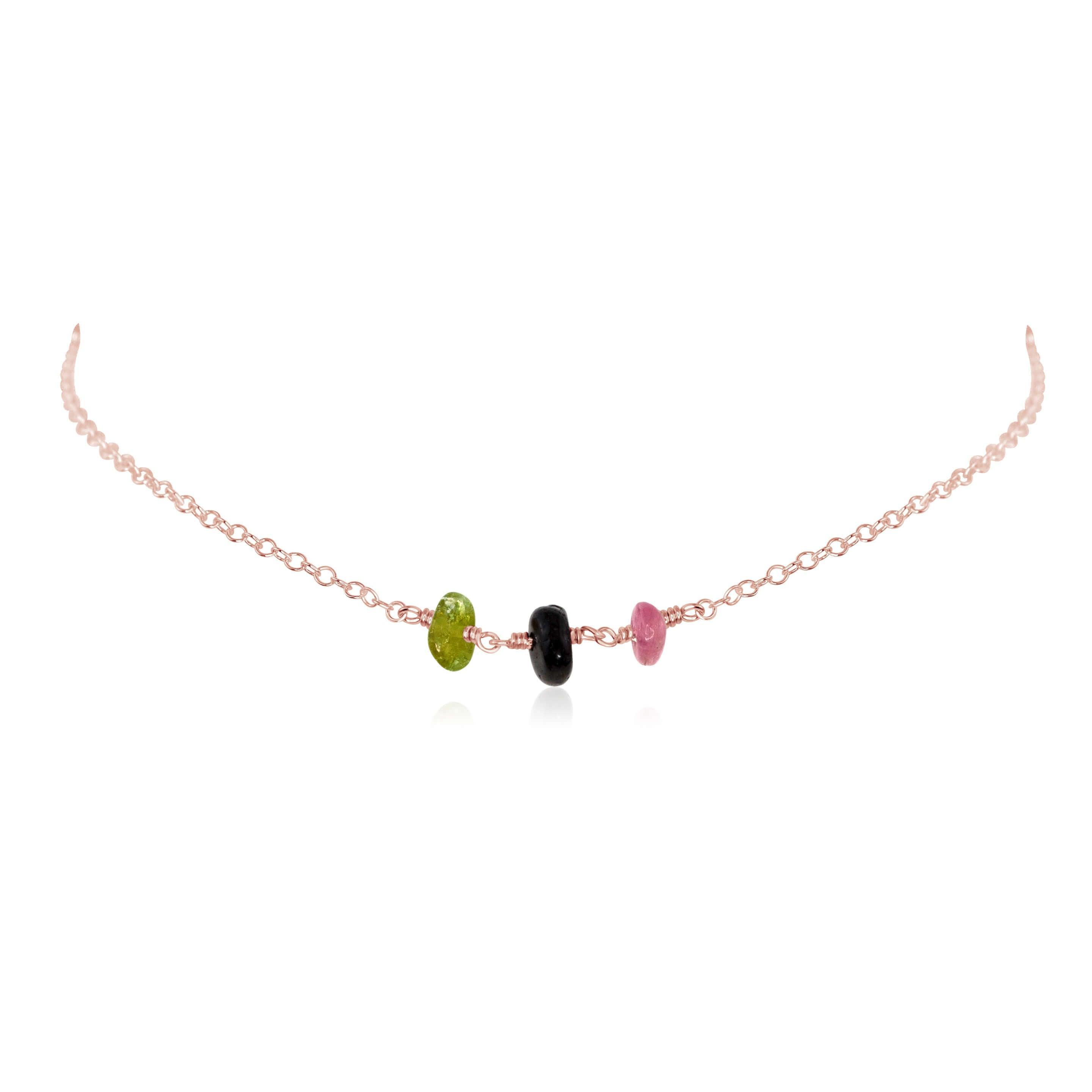 Stylish Tourmaline Beaded Chain Choker Necklace for Women - Perfect for Parties, Weddings & Everyday Fashion