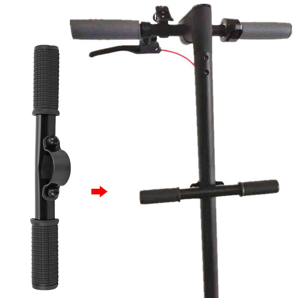 Adjustable Black Stainless Steel Electric Scooter Handlebar for Kids - Safety Child Handle Grips Compatible with M365 Scooters - Perfect for Commuting, School Rides & Family Outings