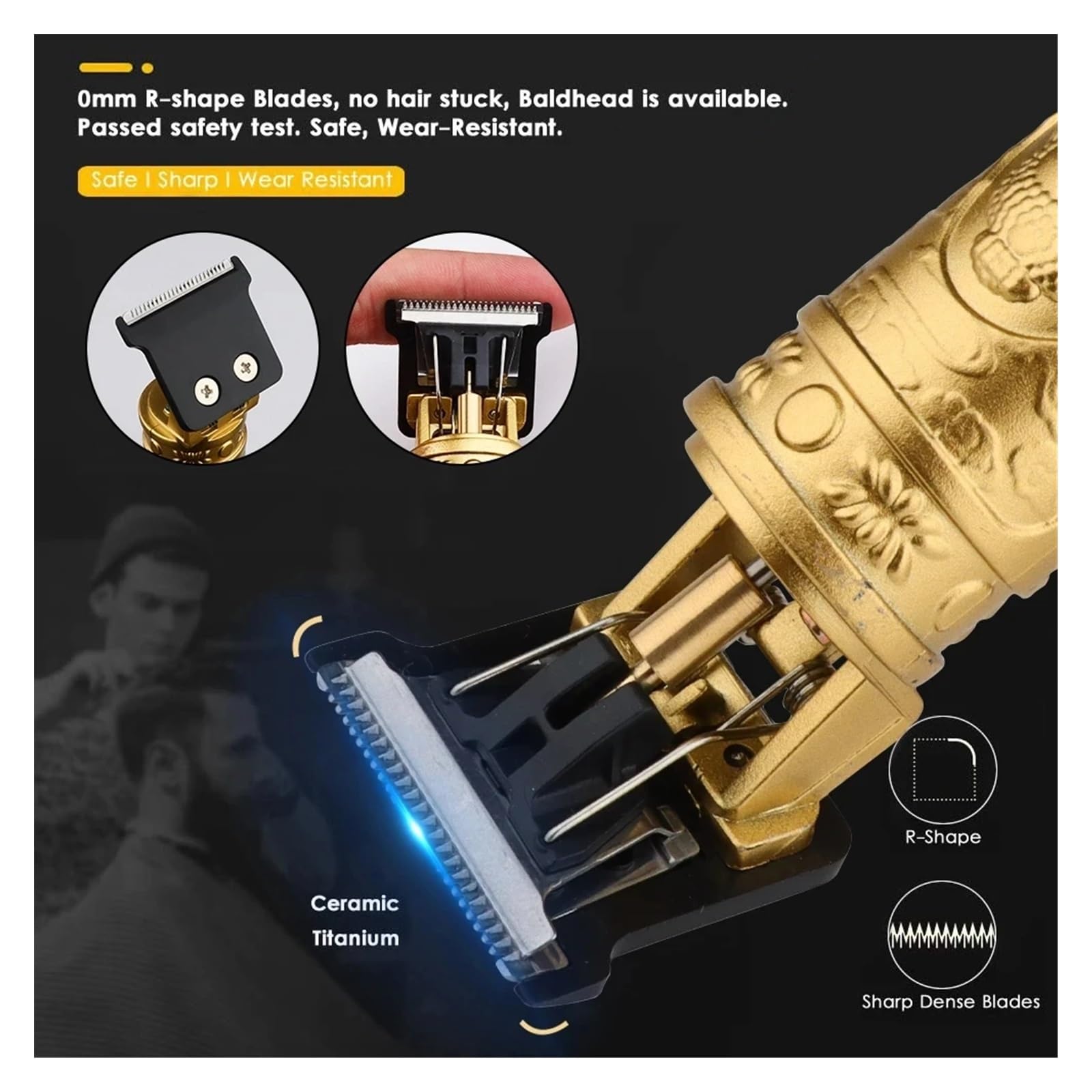 Professional T9 Electric Hair Clipper for Men - Cordless Beard Trimmer, Body Groomer & Hair Cutting Machine with Precision Blades | Perfect for Home Barbering, Beard Shaping & Body Grooming
