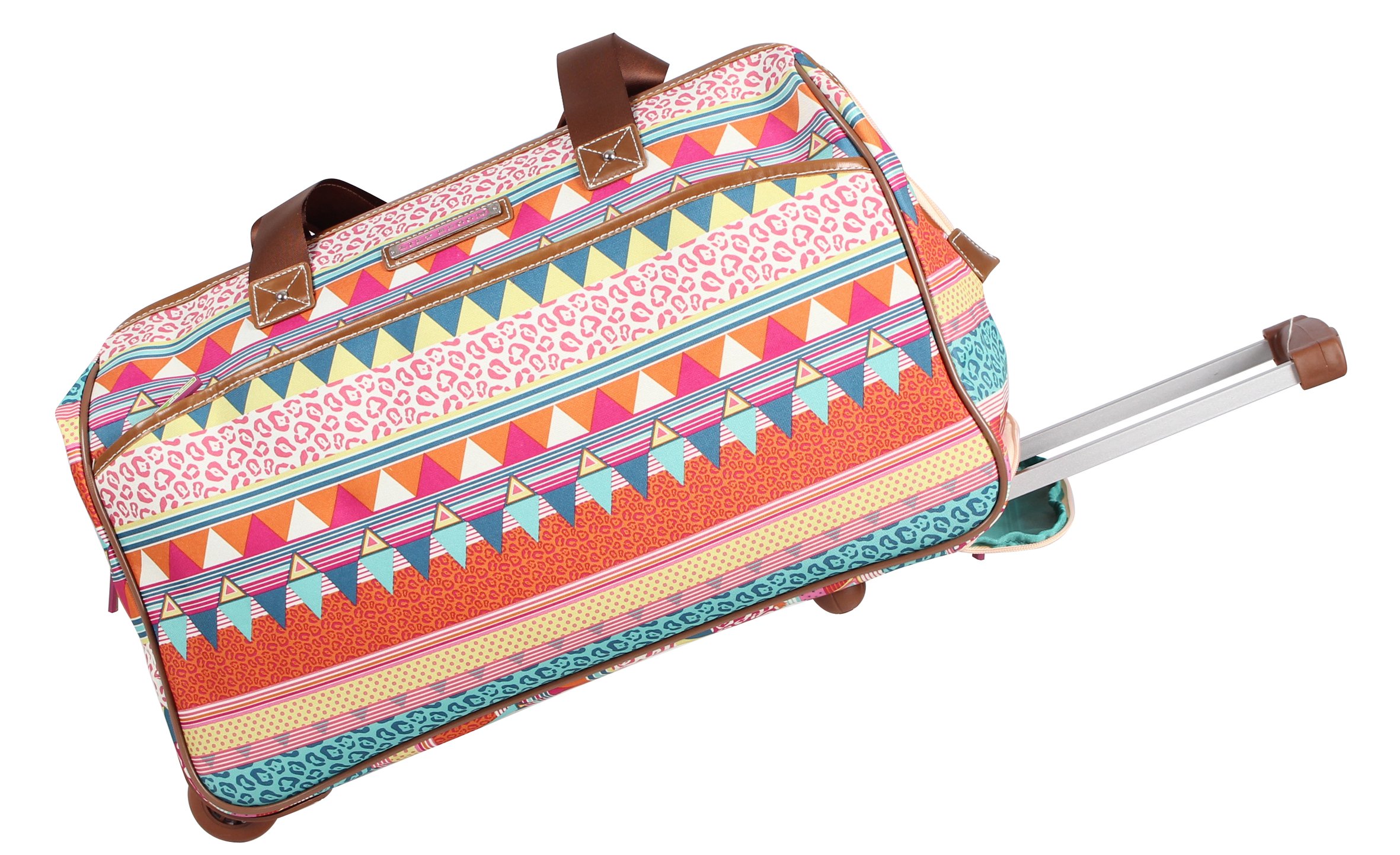 Lily Bloom 22-Inch Rolling Duffel Bag for Women - Lightweight Weekender Overnight Carry-On Luggage with 2 Wheels | Perfect for Travel, Gym & Weekend Getaways