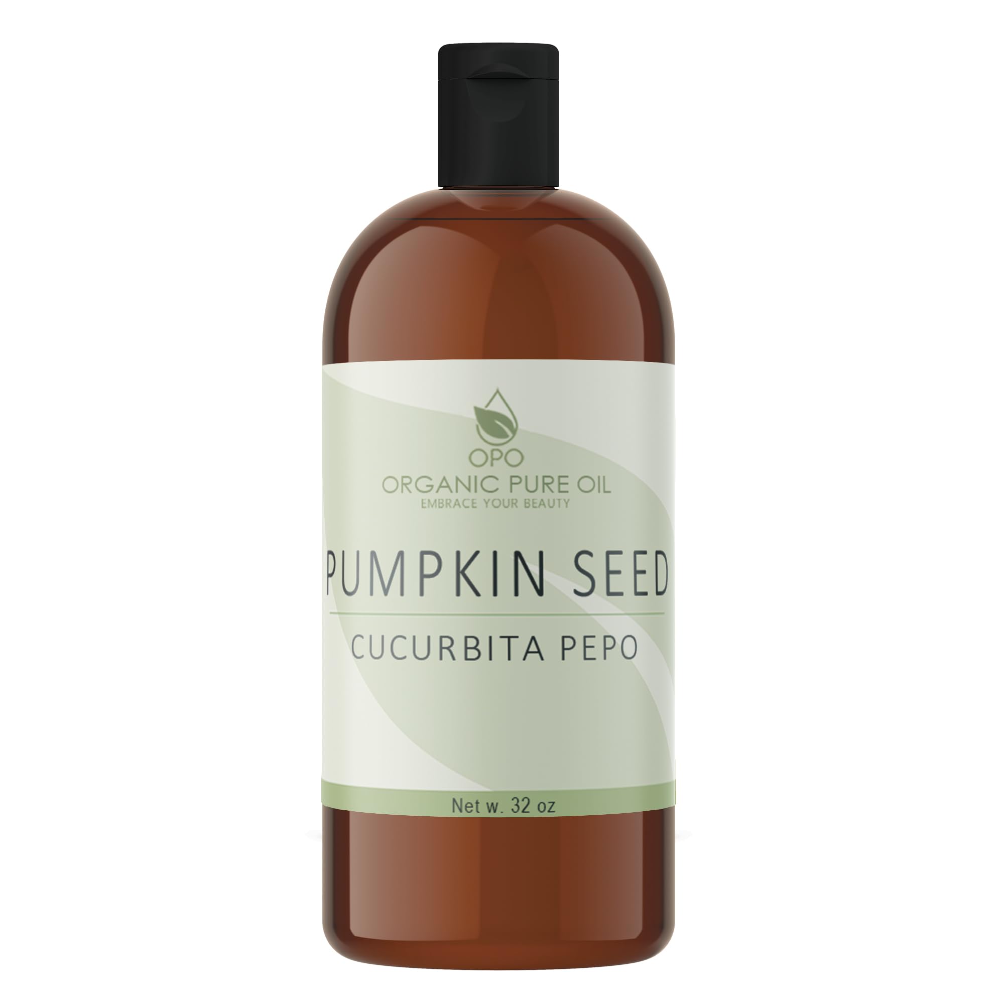 Pure Unrefined Pumpkin Seed Oil 32oz - Cold Pressed, Non-GMO, All Natural for Hair Growth, Skin Moisturizer & Nail Care - Hydrating Face & Scalp Treatment - Perfect for DIY Beauty Recipes & Massage Therapy