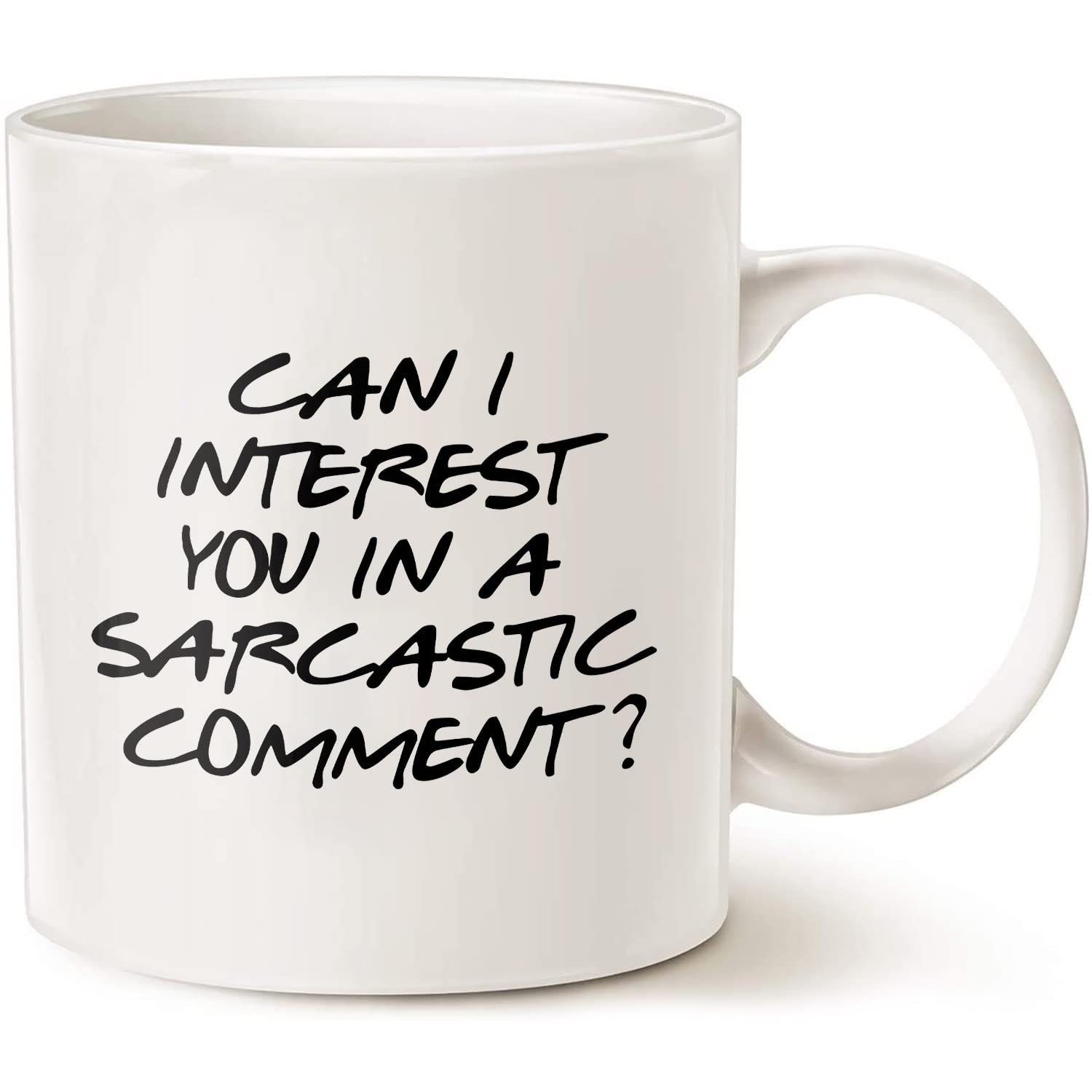 Friends TV Show Inspired Mug - Chandler Bing Quotes, Humorous Sarcastic Ceramic Tea Cup (11oz, White) - Perfect Gift for Friends Fans, Office Humor & Coffee Lovers