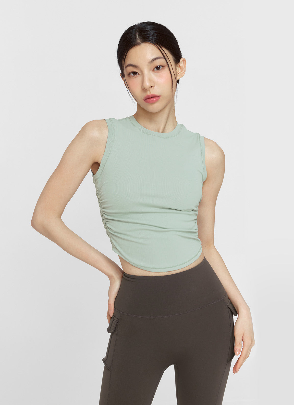 Relax Shirring Sleeveless Top - Comfortable Stretch Summer Blouse for Women | Perfect for Casual Outings, Beach Vacations & Everyday Wear