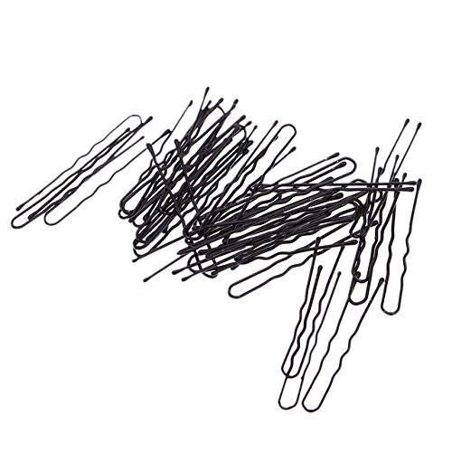 Mytoptrendz® 40 PCS U-Shaped Hair Pins - Thin Small Wavy Kirby Hair Grips for Women & Girls - Black Fine Hair Clips for Updos, Braids & Styling - Perfect for Weddings, Parties & Everyday Use