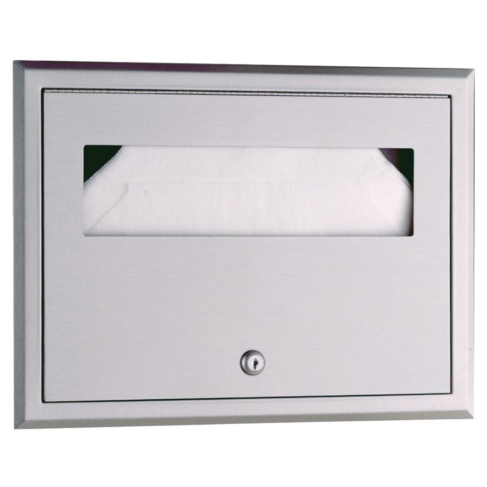 Bobrick B301 ClassicSeries Recessed Seat Cover Dispenser - Satin Finish for Restrooms & Public Washrooms