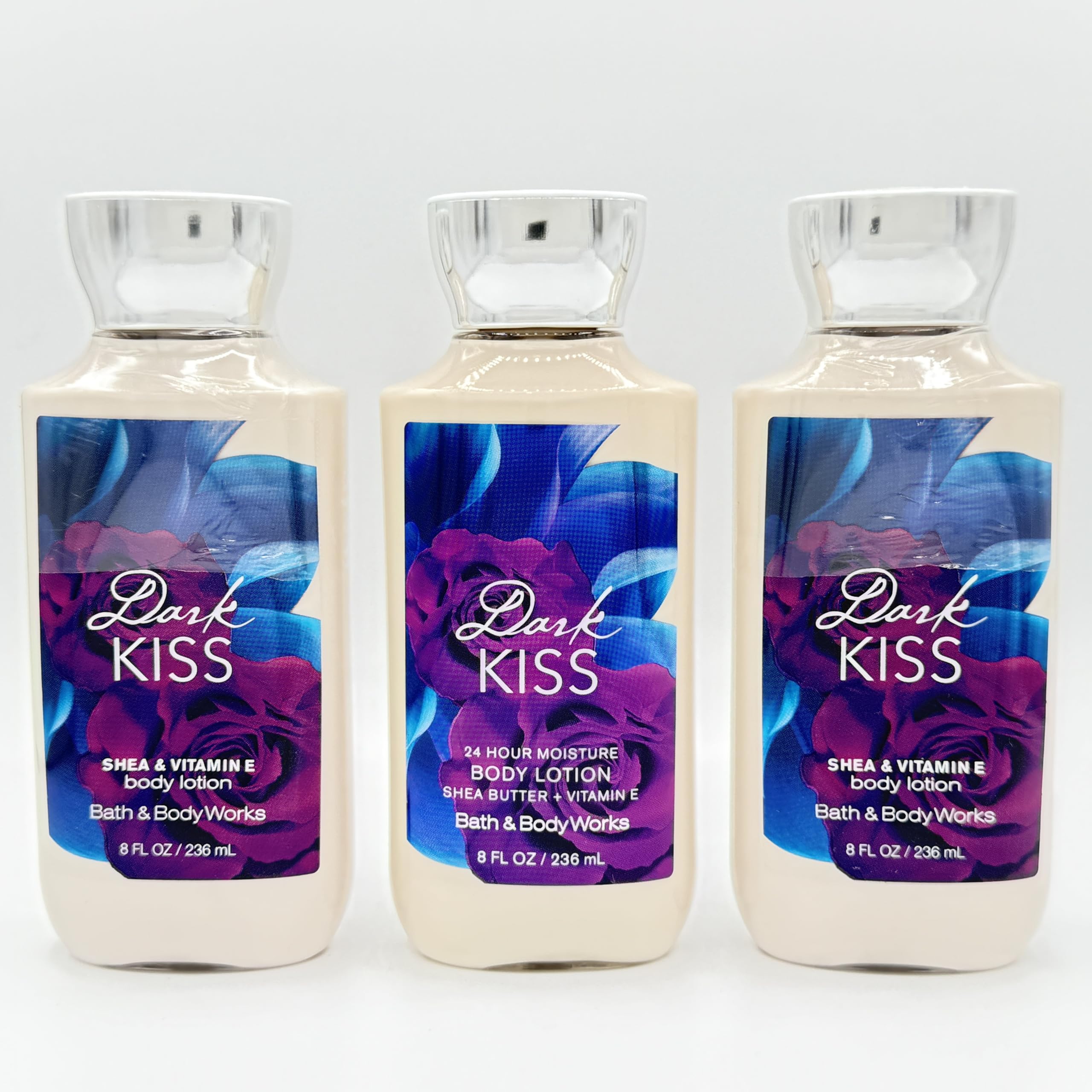 Dark Kiss 3-Piece Bath & Body Gift Set - 8oz Moisturizing Body Lotions (3 Pack) | Perfect for Spa Day, Self-Care Routine & Romantic Gifts