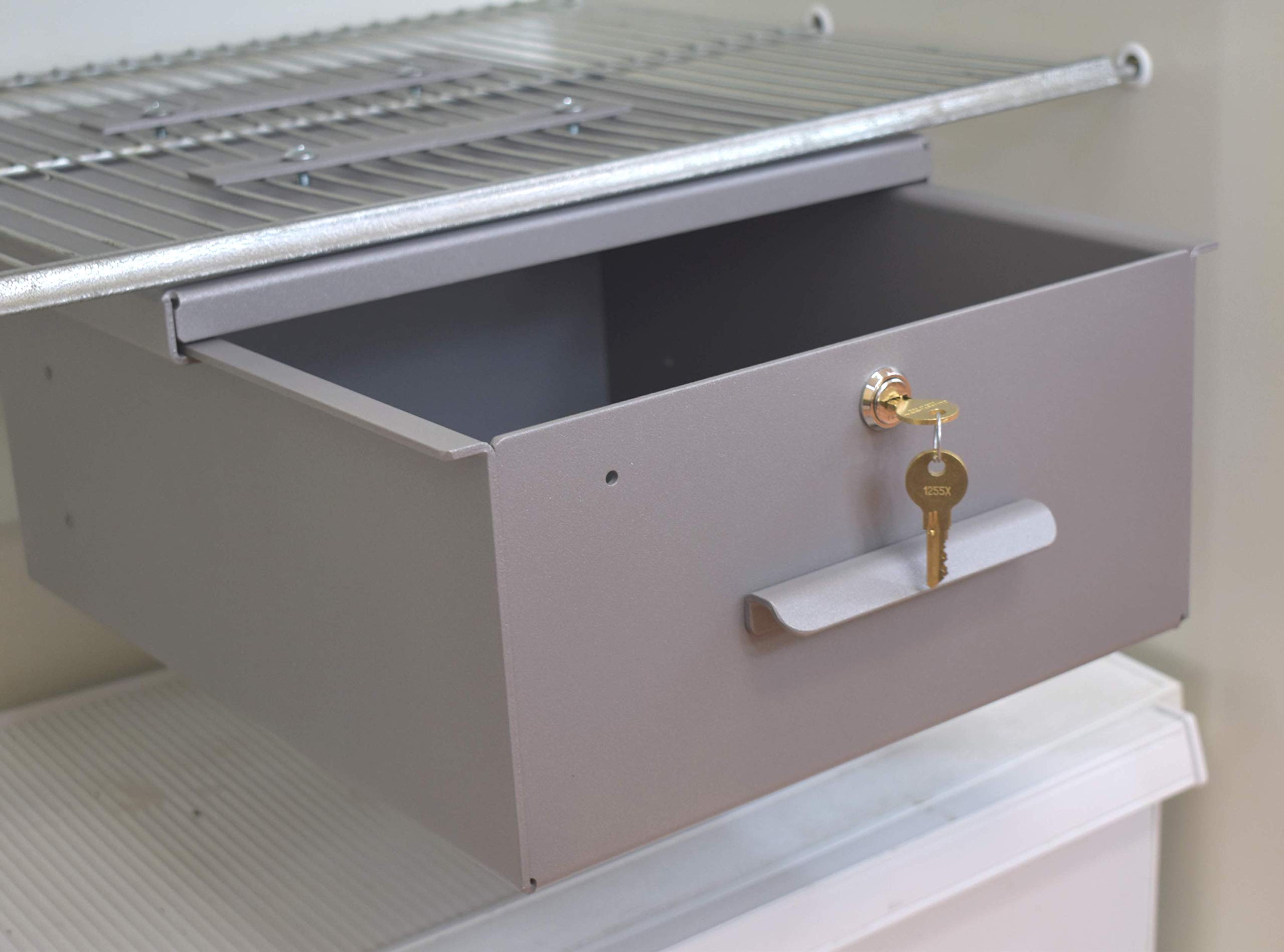 Omnimed Aluminum Refrigerator Lock Box - Large Size with Key Lock | Secure Food Storage for Home, Office & Dorm | Additional Sizes & Locks Available (Model 183035)