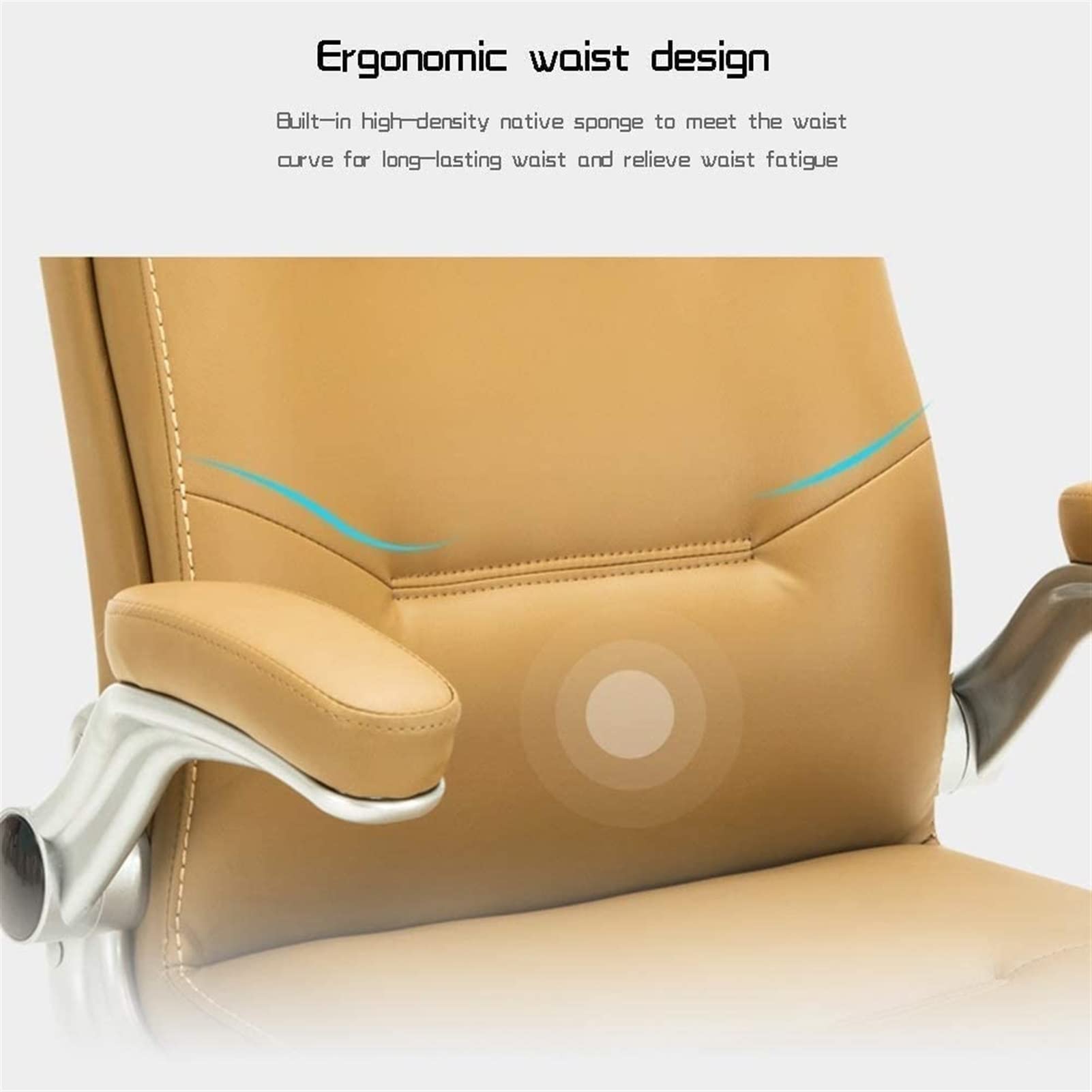 Premium Ergonomic Leather Office Chair - Adjustable High Back Executive Computer Desk Chair with Lumbar Support & Swivel Base - Perfect for Home Office, Gaming & Workspaces (Brown)