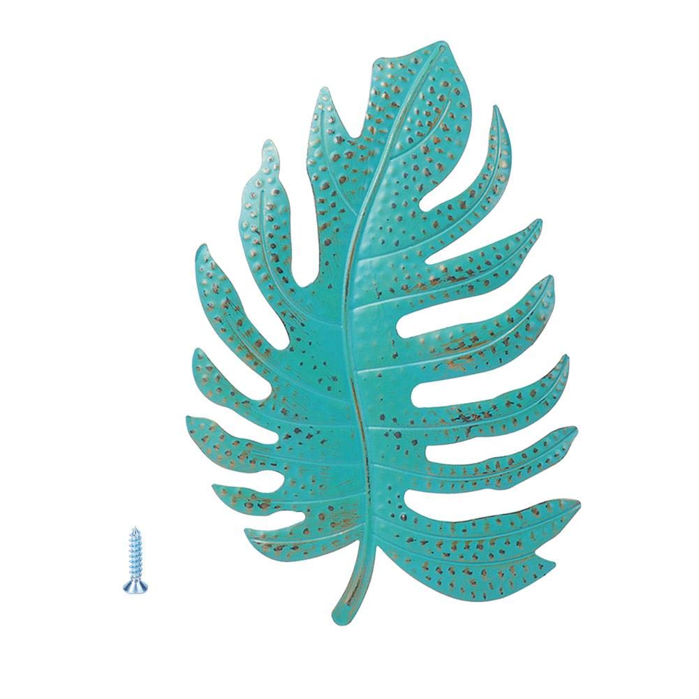 Fdit Wall Mounted Iron Leaf Decor - Realistic Green Leaf Wall Art for Home & Office - Perfect for Entryway, Living Room, Bedroom & Outdoor Spaces