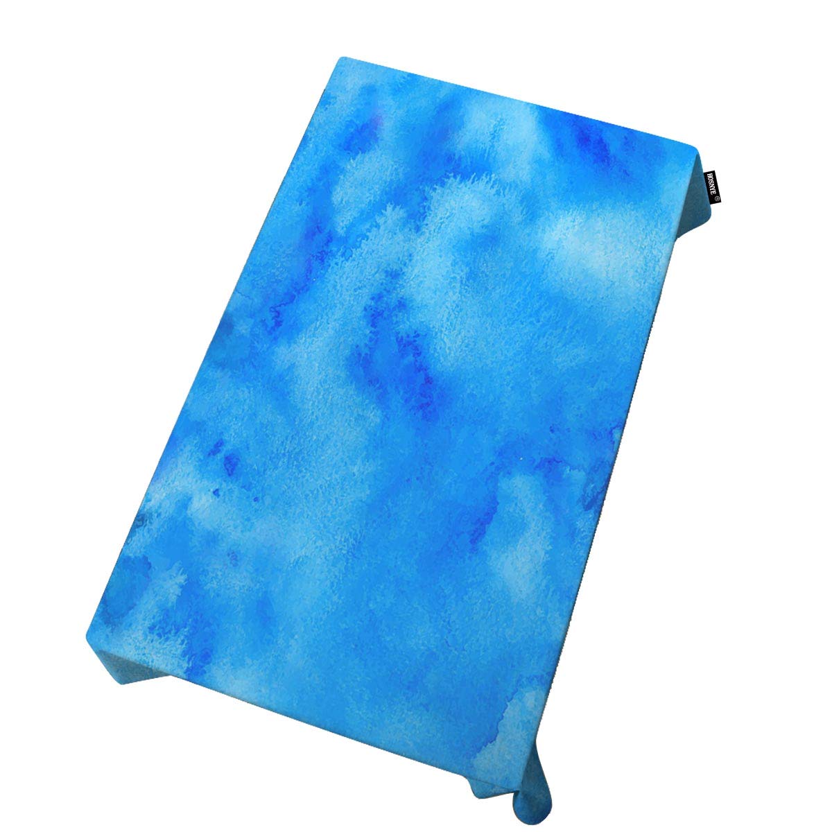 HOSNYE Blue Watercolor Tablecloth 60x104 Inch - Aquarelle Abstract Design for Rectangle Dining Tables, Kitchen Decor, Party, Holiday Dinner & Wedding - Waterproof & Wrinkle-Resistant Indoor/Outdoor Use