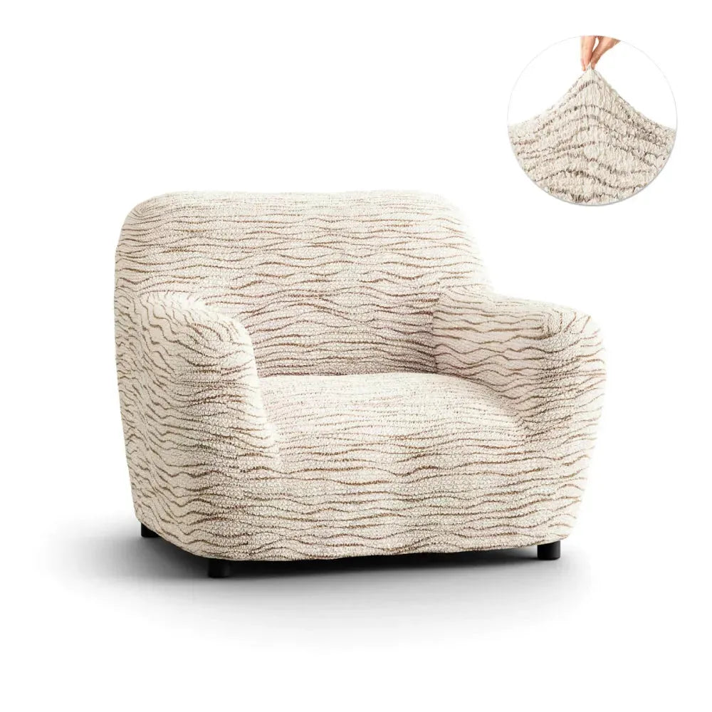 Microfiber Printed Armchair Slipcover - Stretchable Furniture Protector for Living Room, Bedroom & Office - Easy Washable Sofa Cover for Home Decor