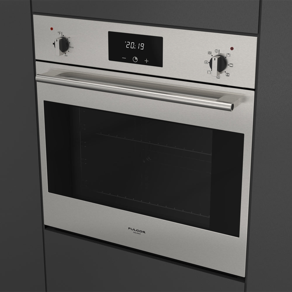 Fulgor Milano 24 Inch 100 Series Electric Convection Single Wall Oven (F1SM24S2) - Perfect for Modern Kitchens, Baking & Roasting