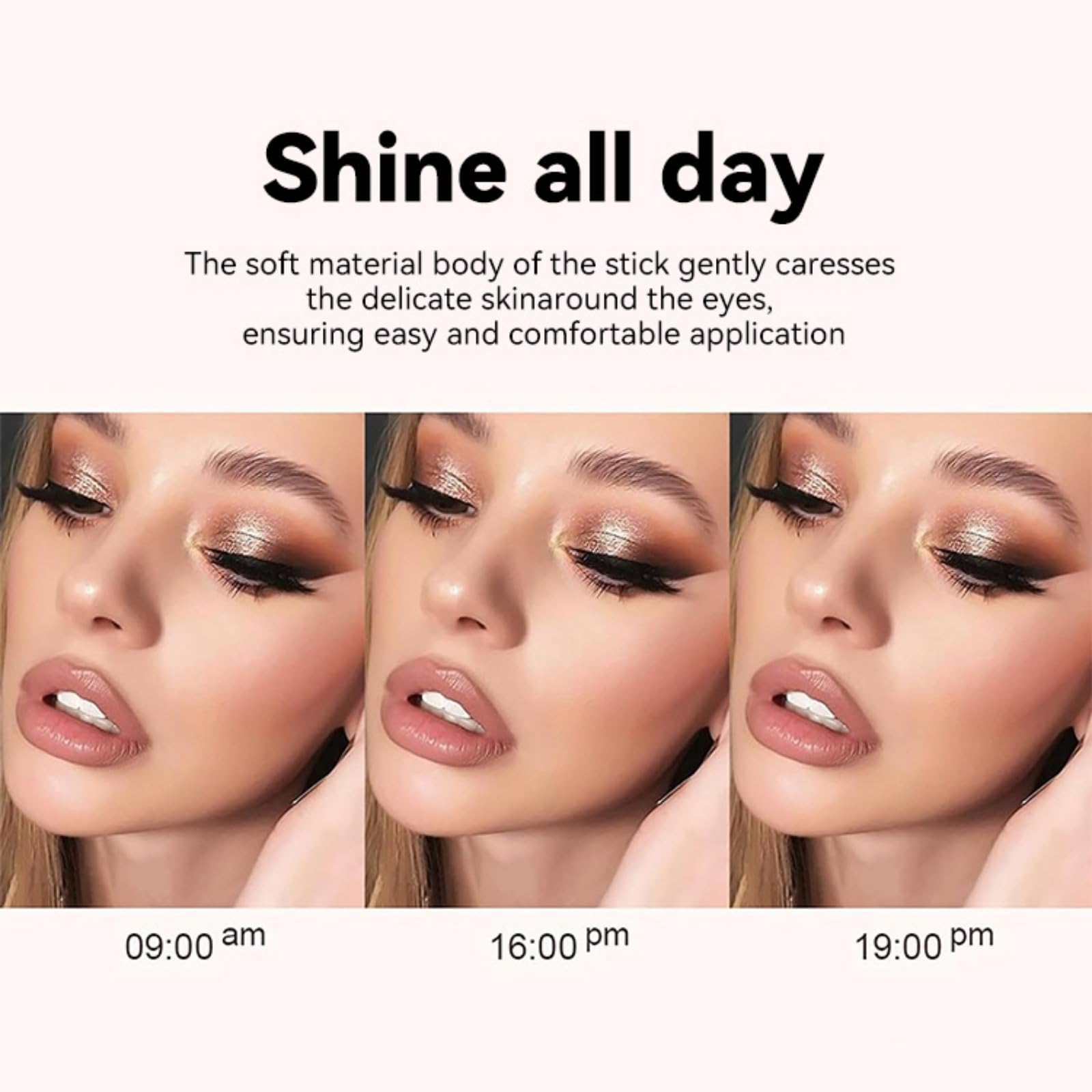 Hocossy Glitter Eyeliner & Highlighter Stick - Long Lasting Waterproof Eyeshadow for Party, Festival & Night Out Makeup