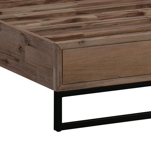 Hannah King Bed Frame - Queen Size Platform Bed with Wooden Slats & Underbed Storage - Modern Bedroom Furniture for Home, Apartment, Guest Room & Dorm