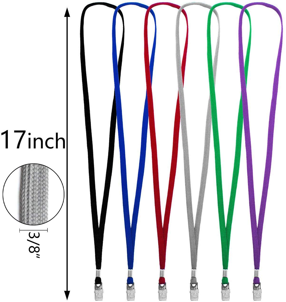 Beebel 50PCS 32-Inch Green Lanyards with Badge Clips for ID Cards & Events