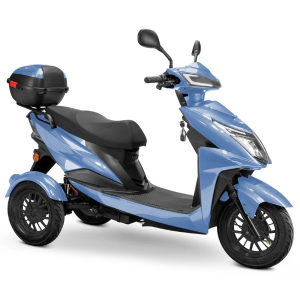 Premium Full-Size 3-Wheel Mobility Scooter for Adults - Lightweight & Foldable Electric Wheelchair with Comfortable Seat - Ideal for Shopping, Travel & Outdoor Activities