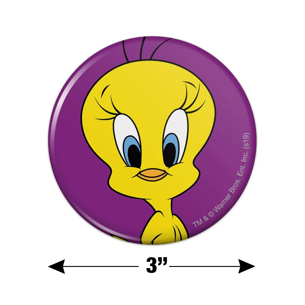 Looney Tunes Tweety Bird Fridge Magnet - Cute Cartoon Character Kitchen Refrigerator Locker Button Decor for Home, Office & Dorm Room Organization