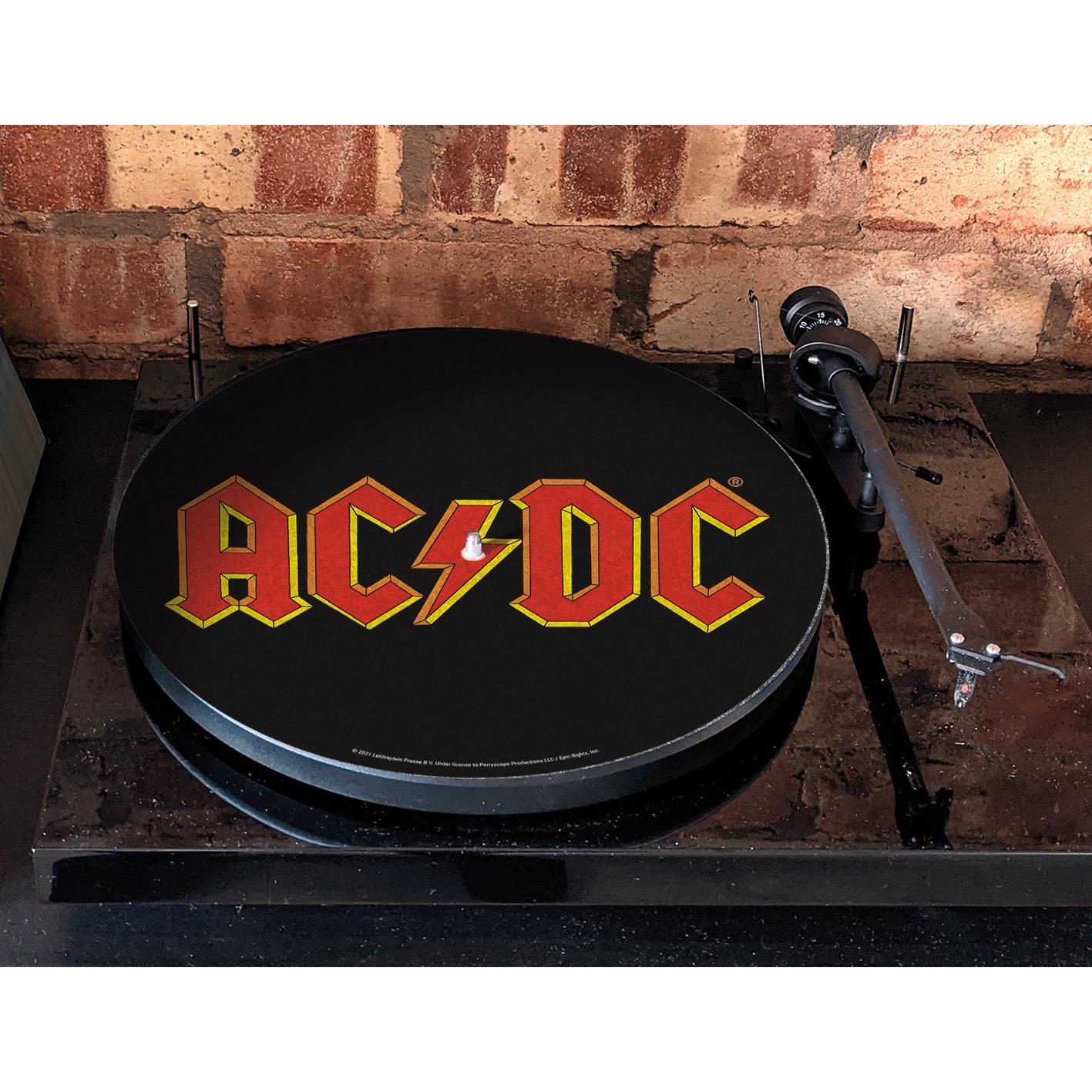 AC/DC Logo Vinyl Record Slipmat for Turntables - Premium LP Slipmat with Band Logo - Perfect for DJs & Music Collectors
