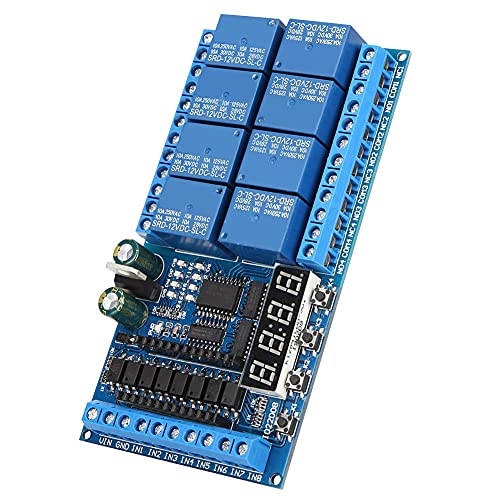8 Channel Mini PLC Relay Timer Switch Board - 12V DC Delay Control Module for Automotive, Truck & Industrial Automation | DIY Projects, Vehicle Wiring, Machine Control