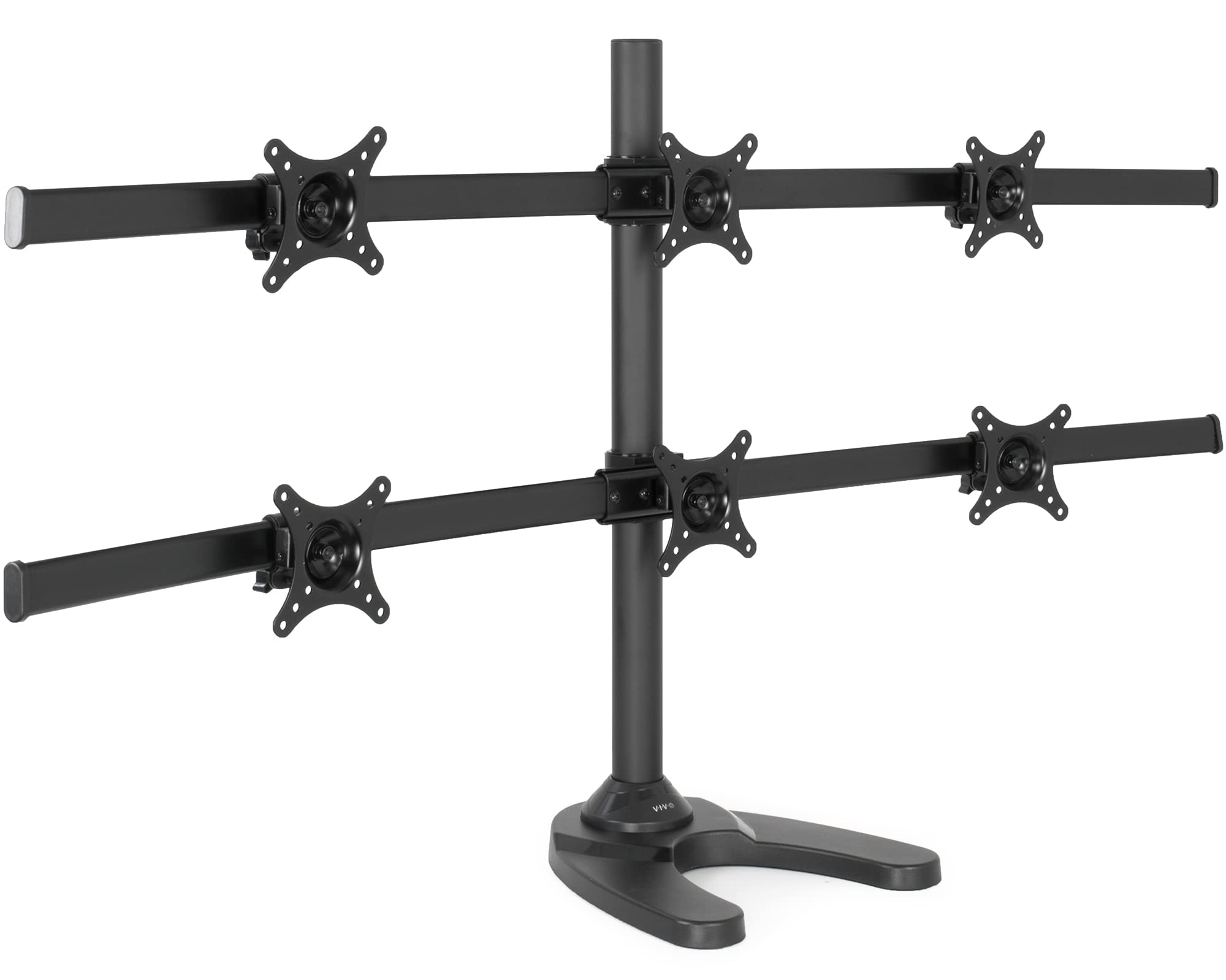 VIVO Hex LCD Monitor Stand - Adjustable Height 6 Screen Desk Mount for up to 27 inch Screens, STAND-V006F - Perfect for Multi-Monitor Gaming, Office Workstations & Home Office Setups