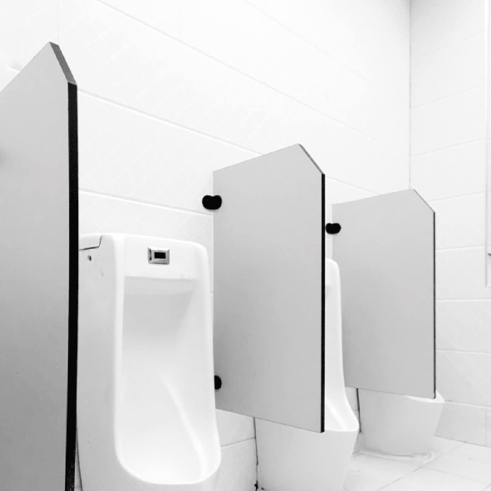 Wall-Mounted Urinal Partition Screen - 2 Pack Men's Restroom Privacy Divider for Public Toilets, Bathrooms & Schools - Durable Stainless Steel Urinal Screen for Enhanced Privacy in Commercial Spaces