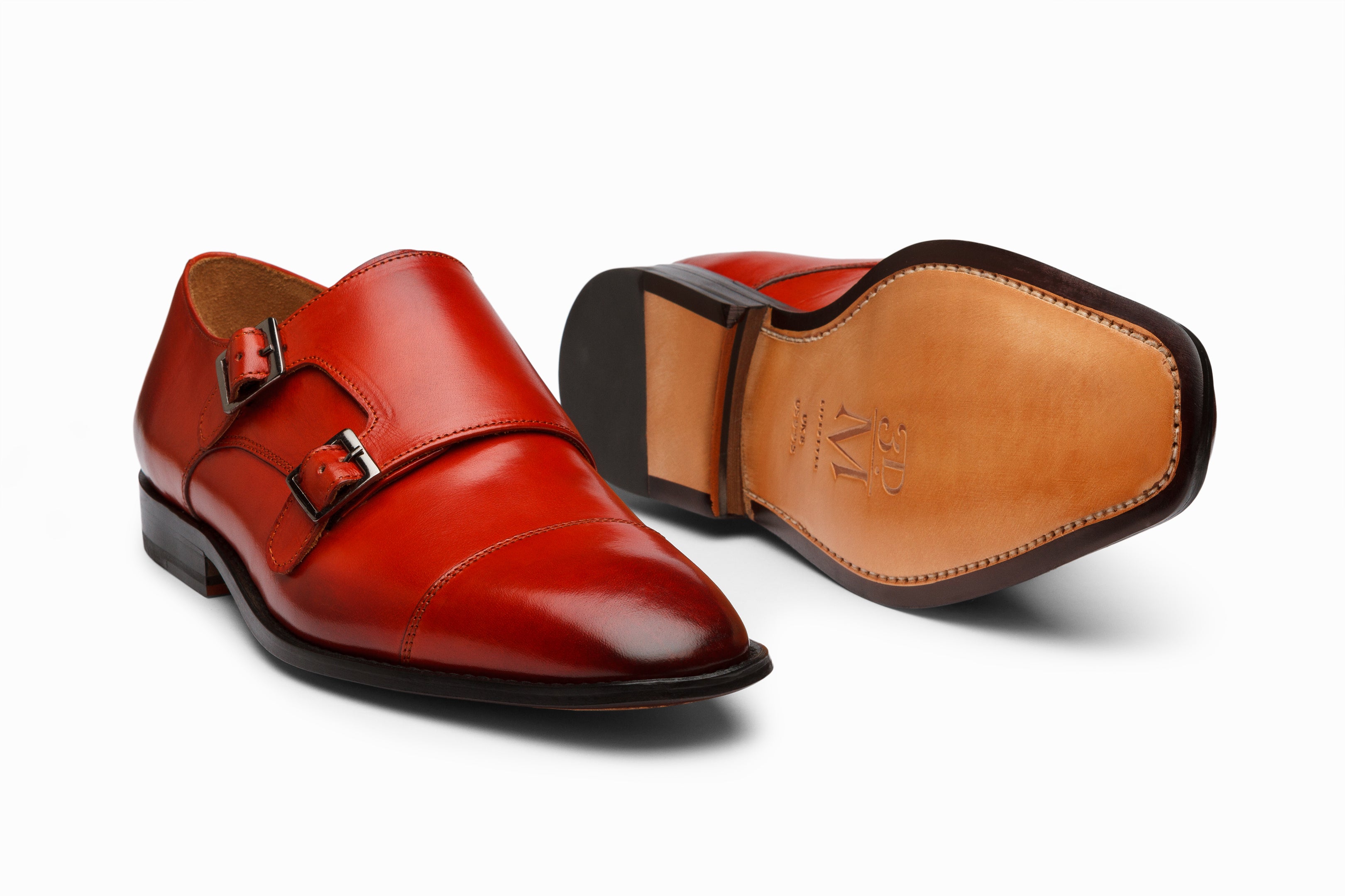Premium Double Monkstrap Dress Shoes for Men - Genuine Leather Business Formal & Casual Wear - Perfect for Office, Weddings & Special Occasions