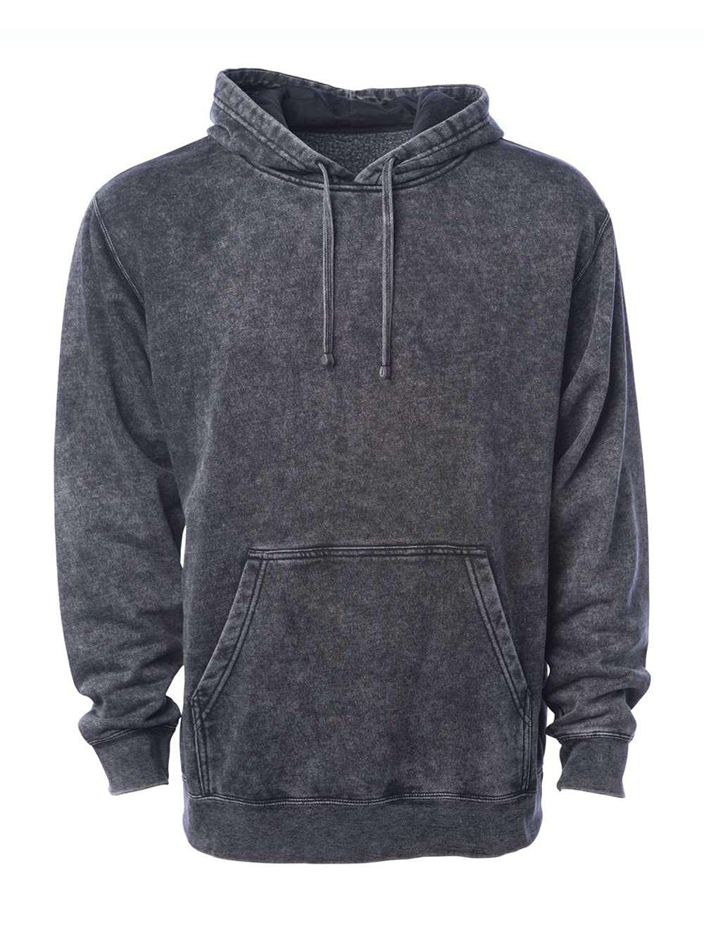 Premium Midweight Mineral Wash Hooded Sweatshirt for Men | PRM4500MW | Size M | Black | Casual Streetwear & Layering Essential
