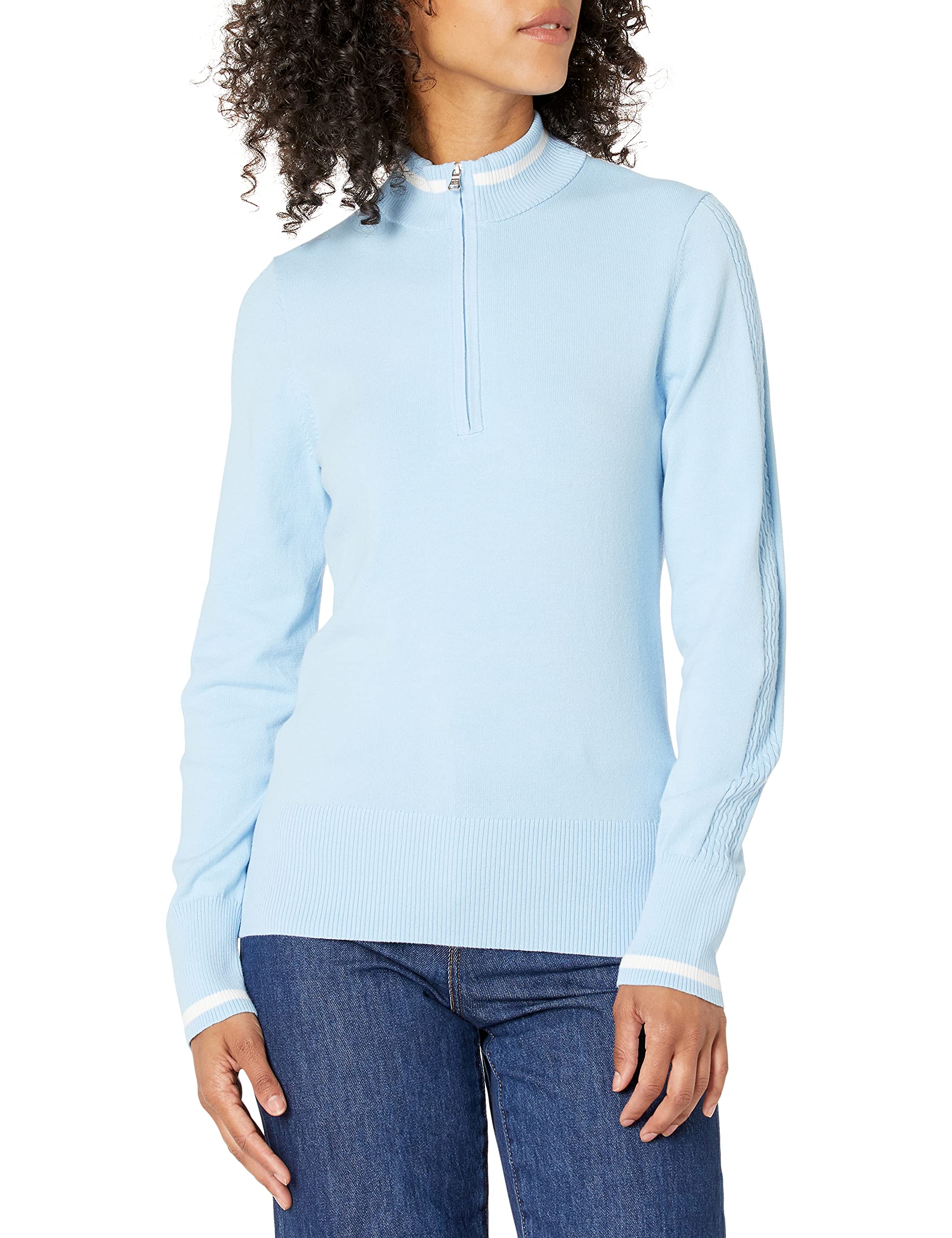 Cutter & Buck Women's Lakemont Tipped Half Zip Pullover - Lightweight Performance Golf & Outdoor Jacket for Women - Perfect for Golfing, Hiking & Casual Wear