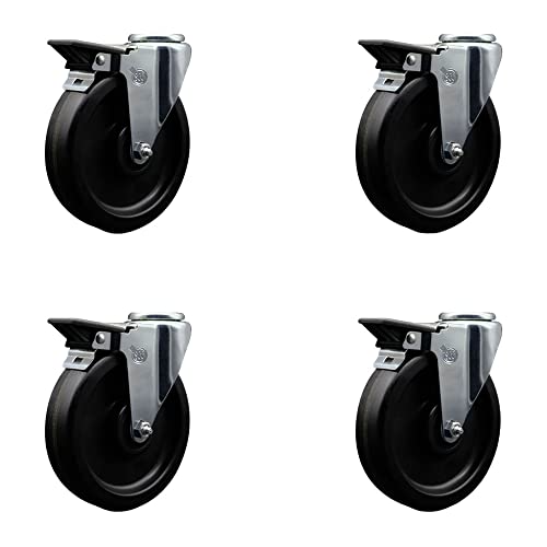 4 Swivel - Posi Lock Brakes - Black