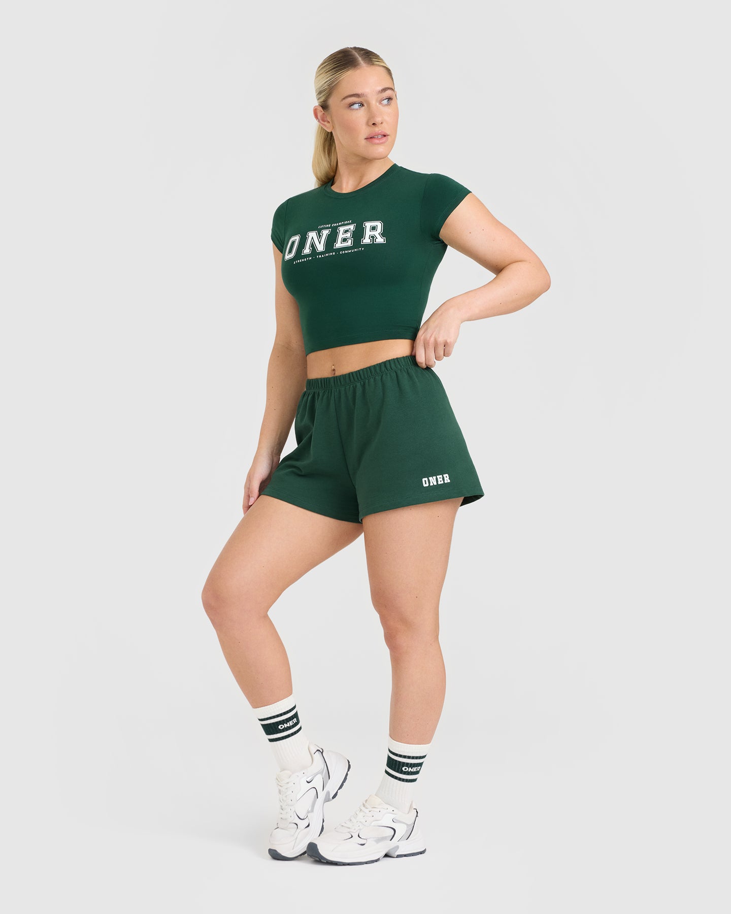 Lightweight Running Shorts with Printed Logo for Men - Breathable Athletic Shorts in Racing Green for Gym, Jogging & Outdoor Sports